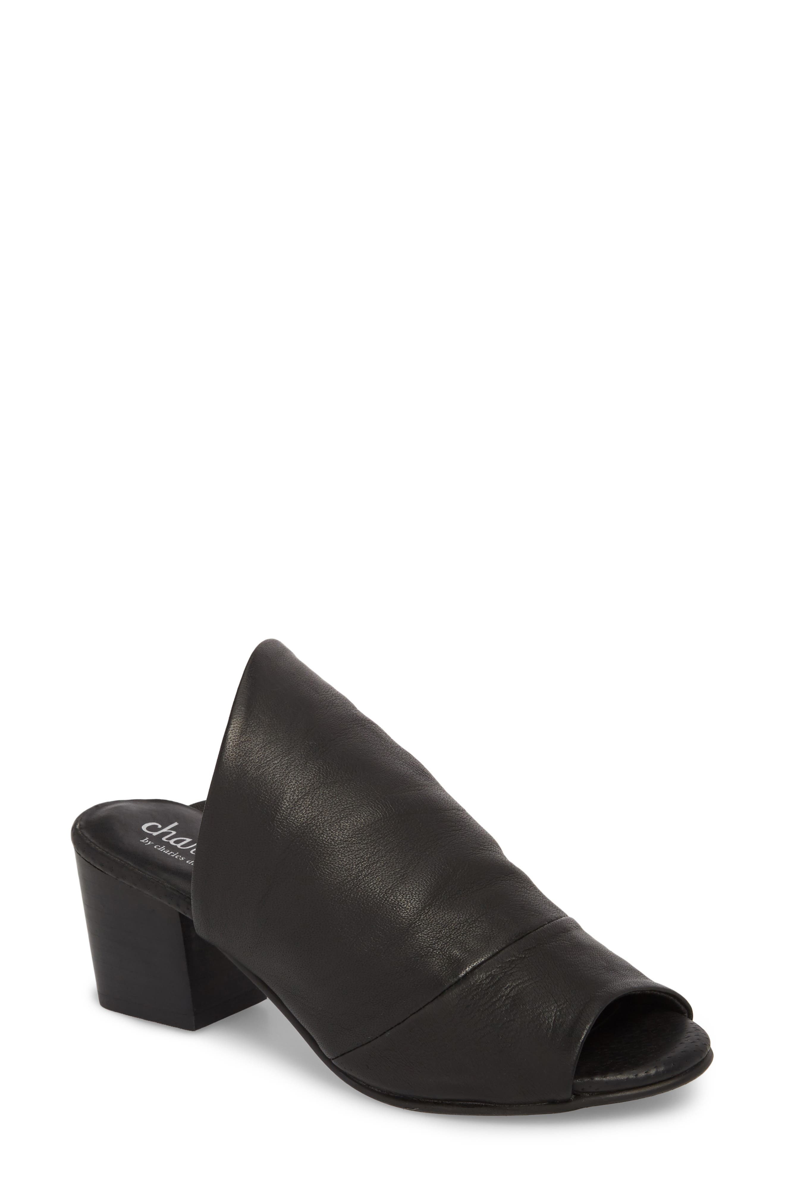 Charles By Charles David Yanna Block Heel Slide Sandal- Black