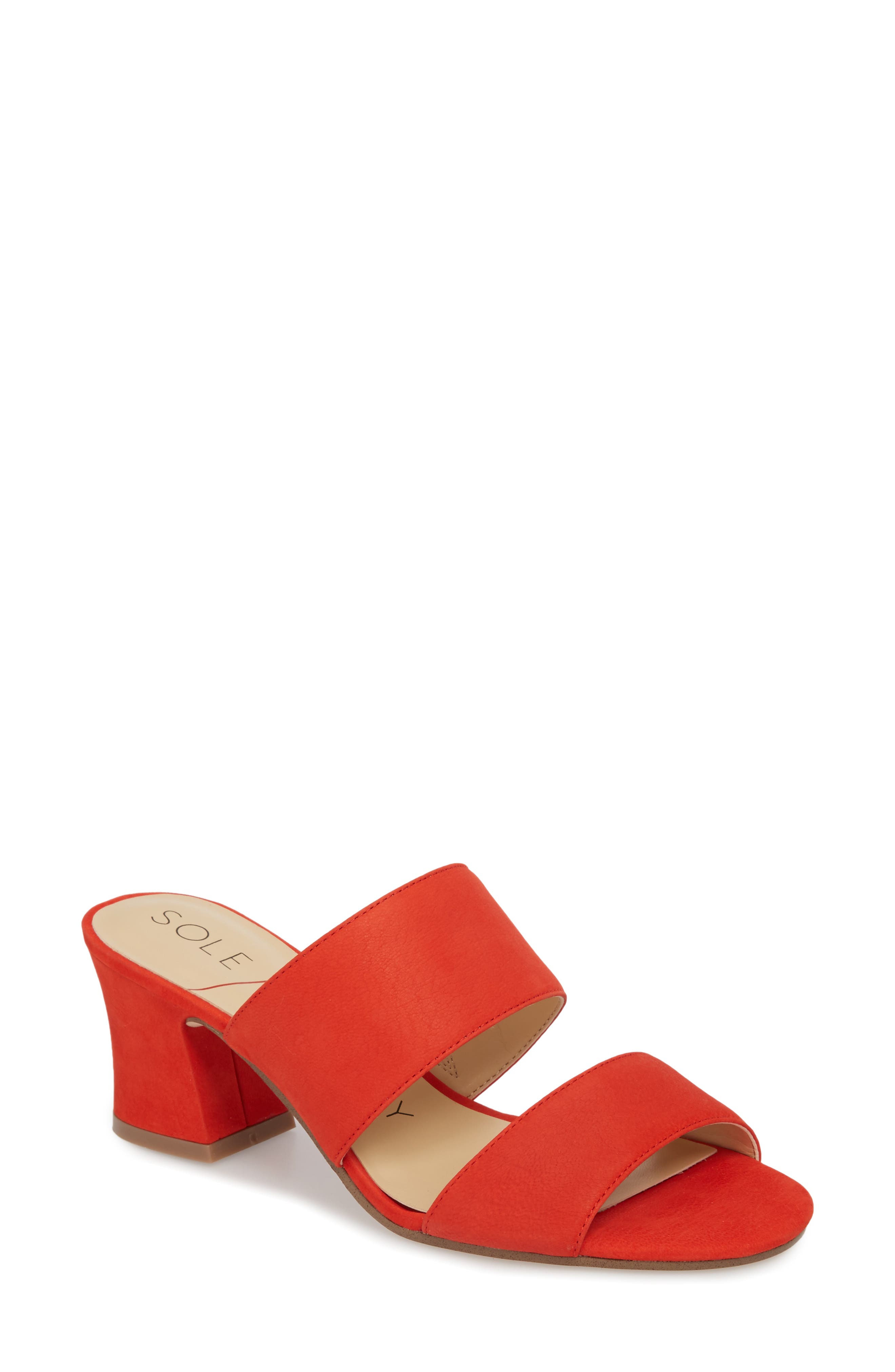 Sole Society Heline Slide Sandal, Red