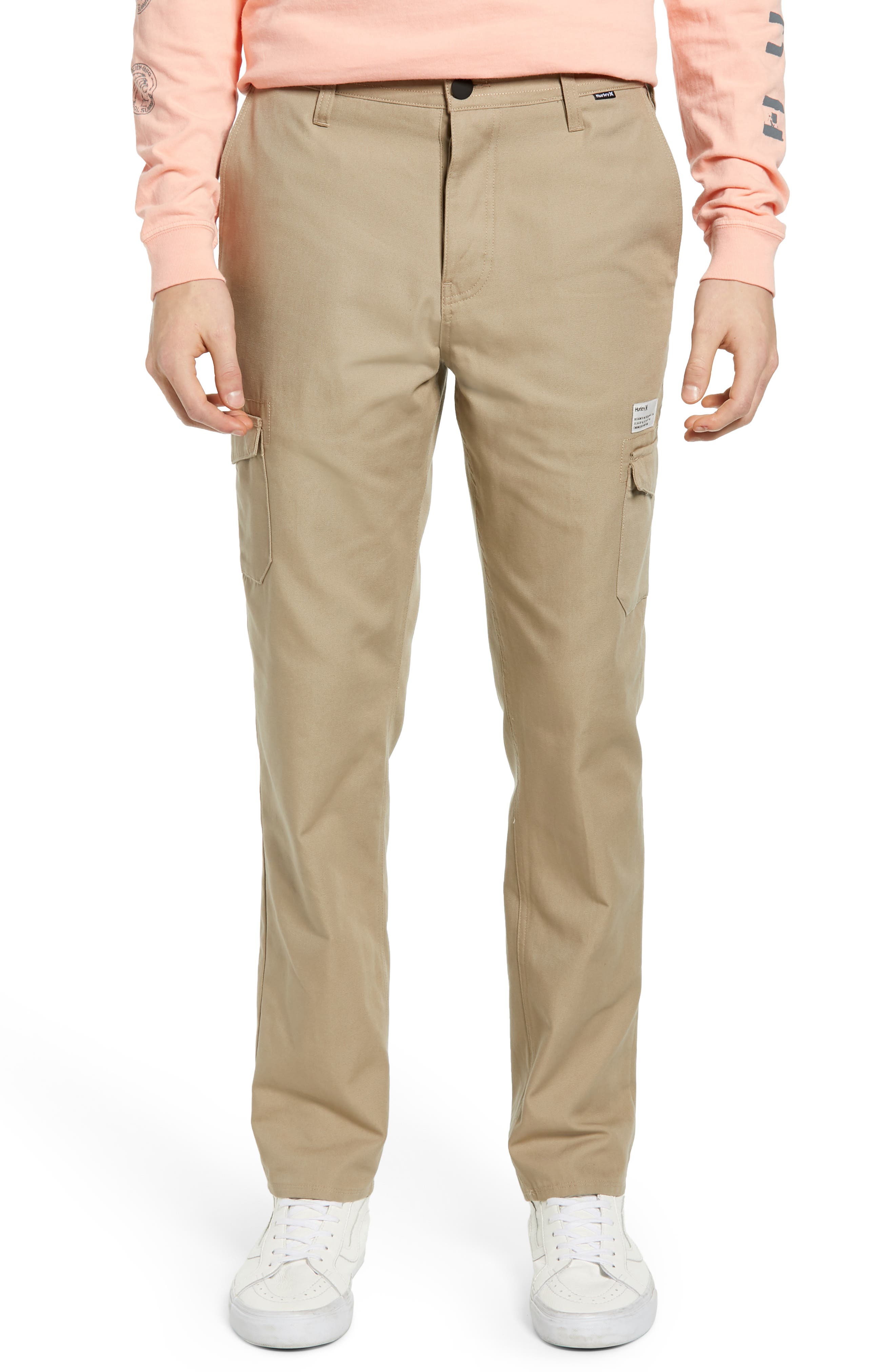 Hurley Troop Slim Fit Cargo Pants, Beige