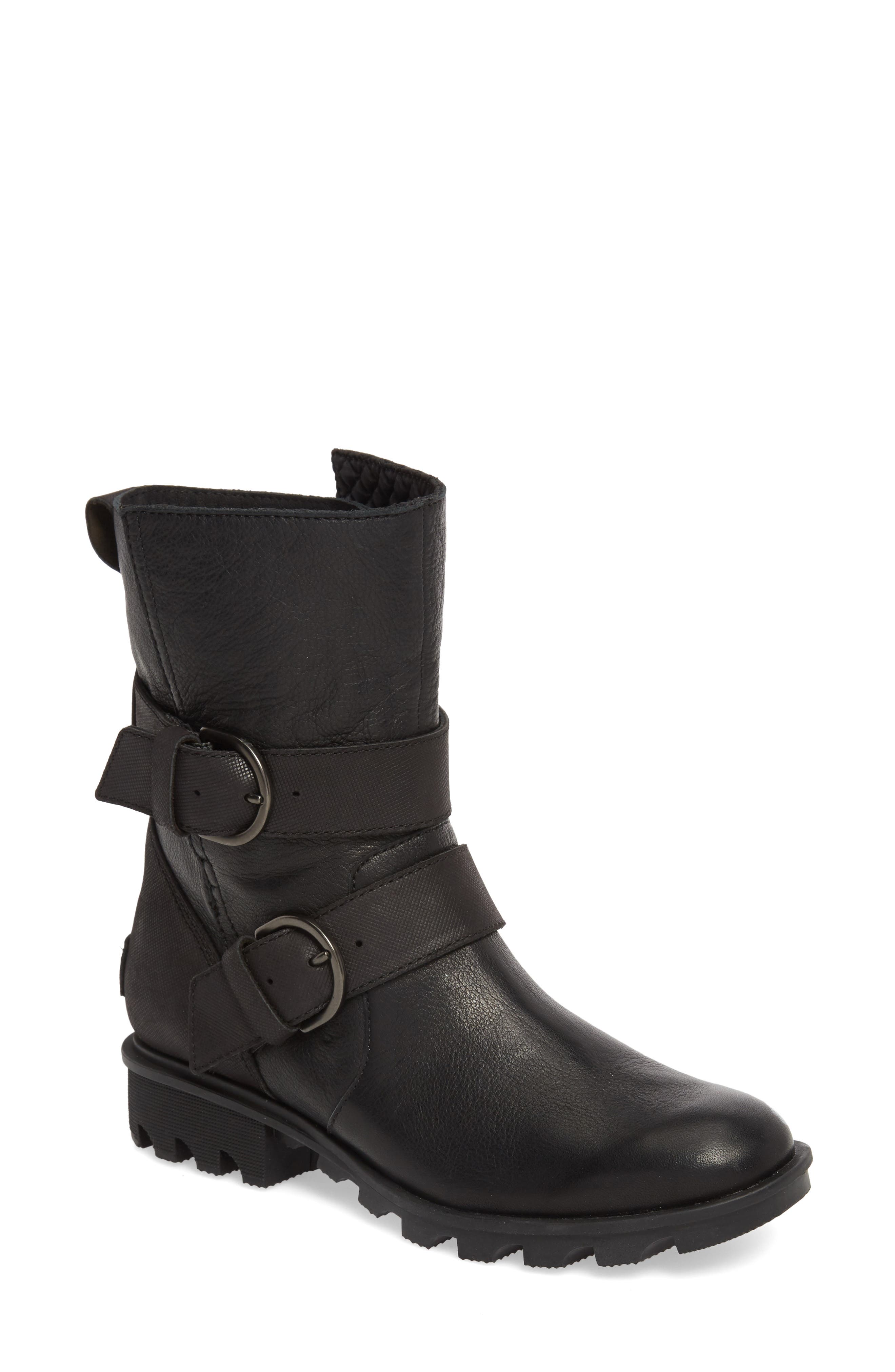 Sorel Phoenix Moto Waterproof Boot, Black
