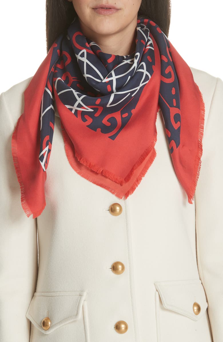 GucciGhost Stars Silk Square Scarf | Nordstrom