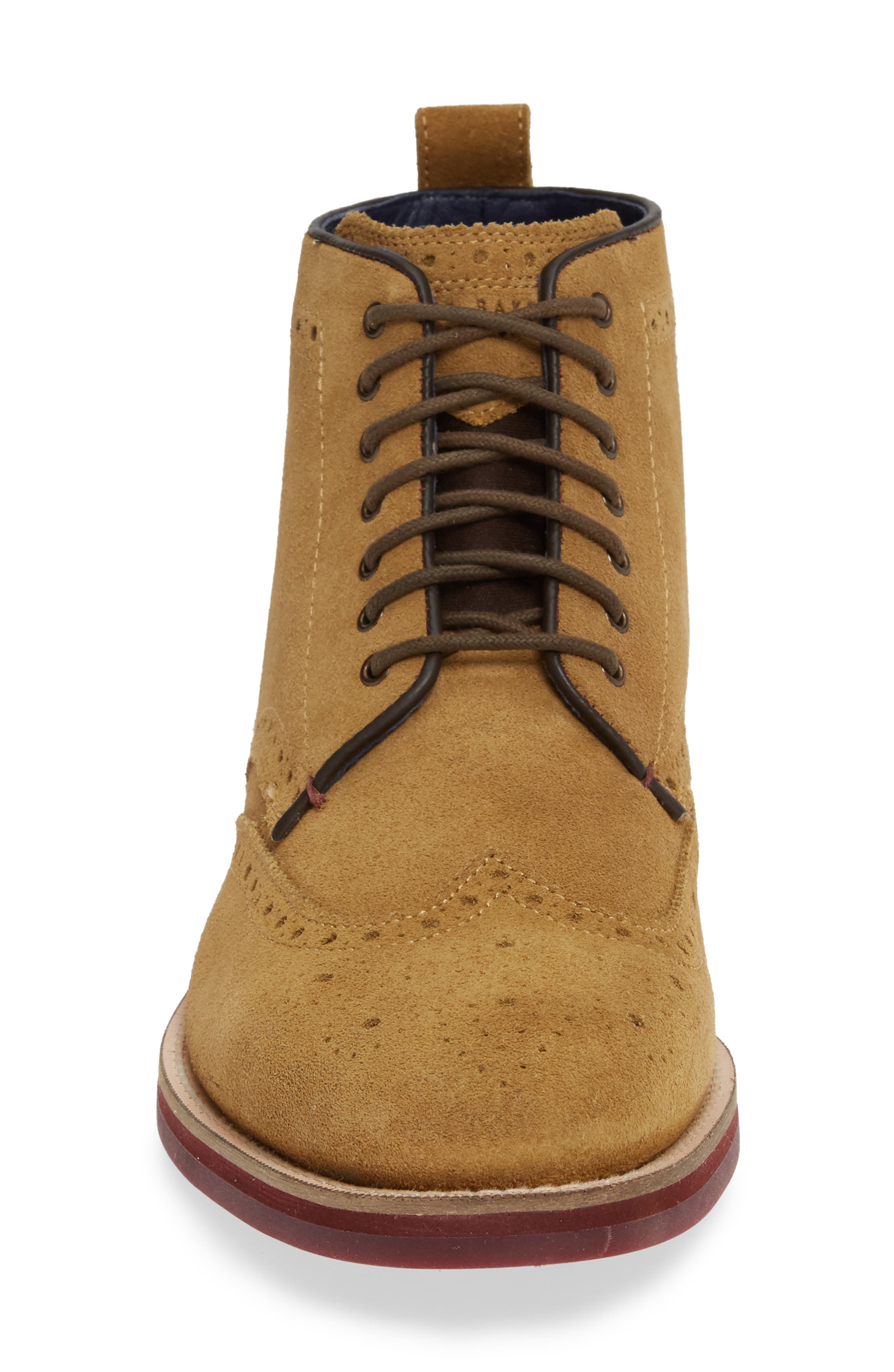 Ted Baker Shennjo Boot In Dark Yellow Suede