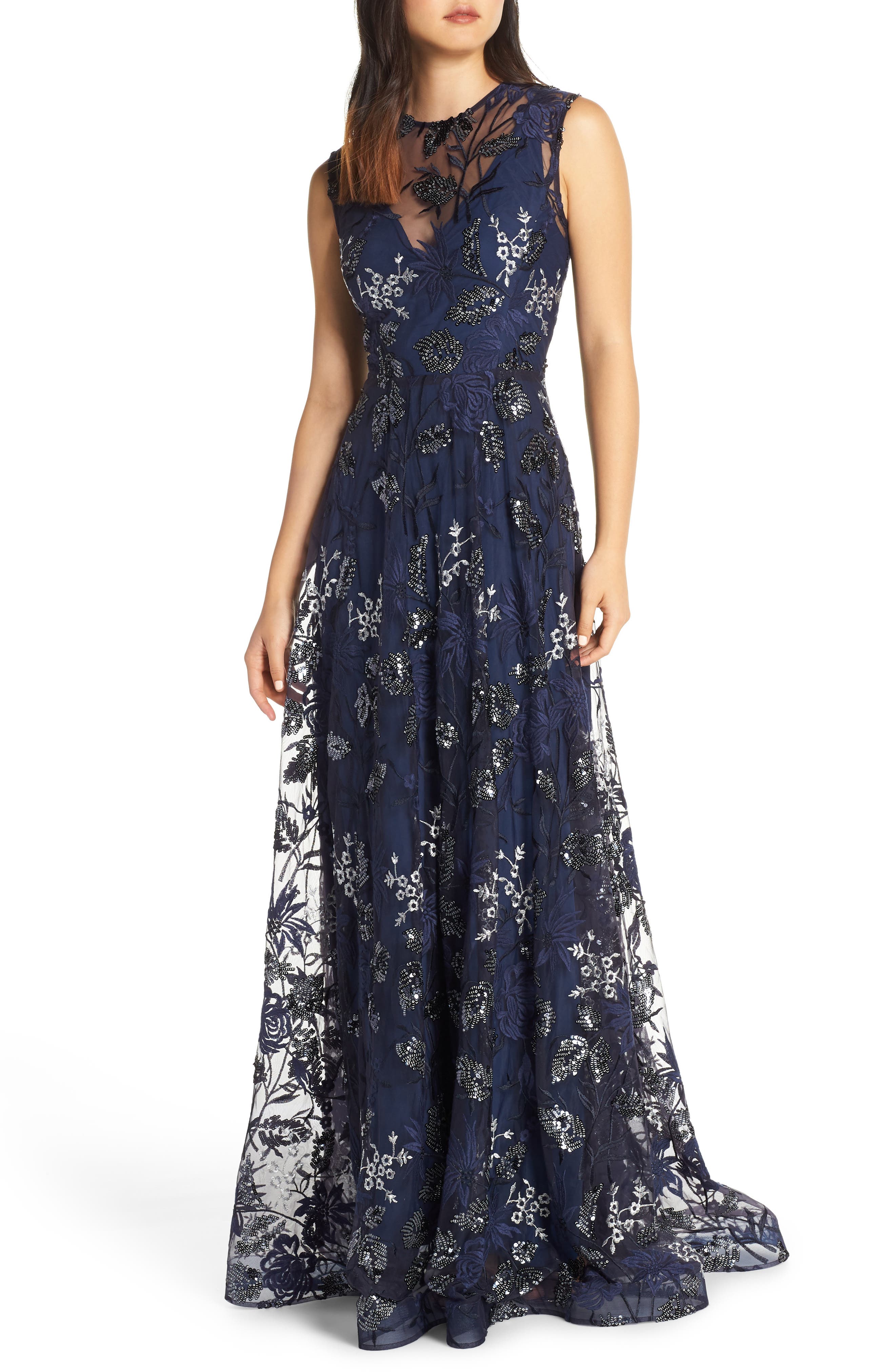 Bronx And Banco Aurora Embellished Mesh Gown