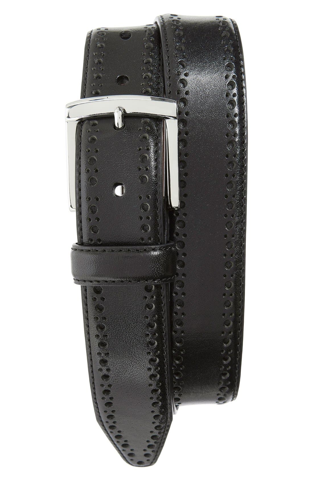 Johnston & Murphy Perforated Leather Belt Nordstrom