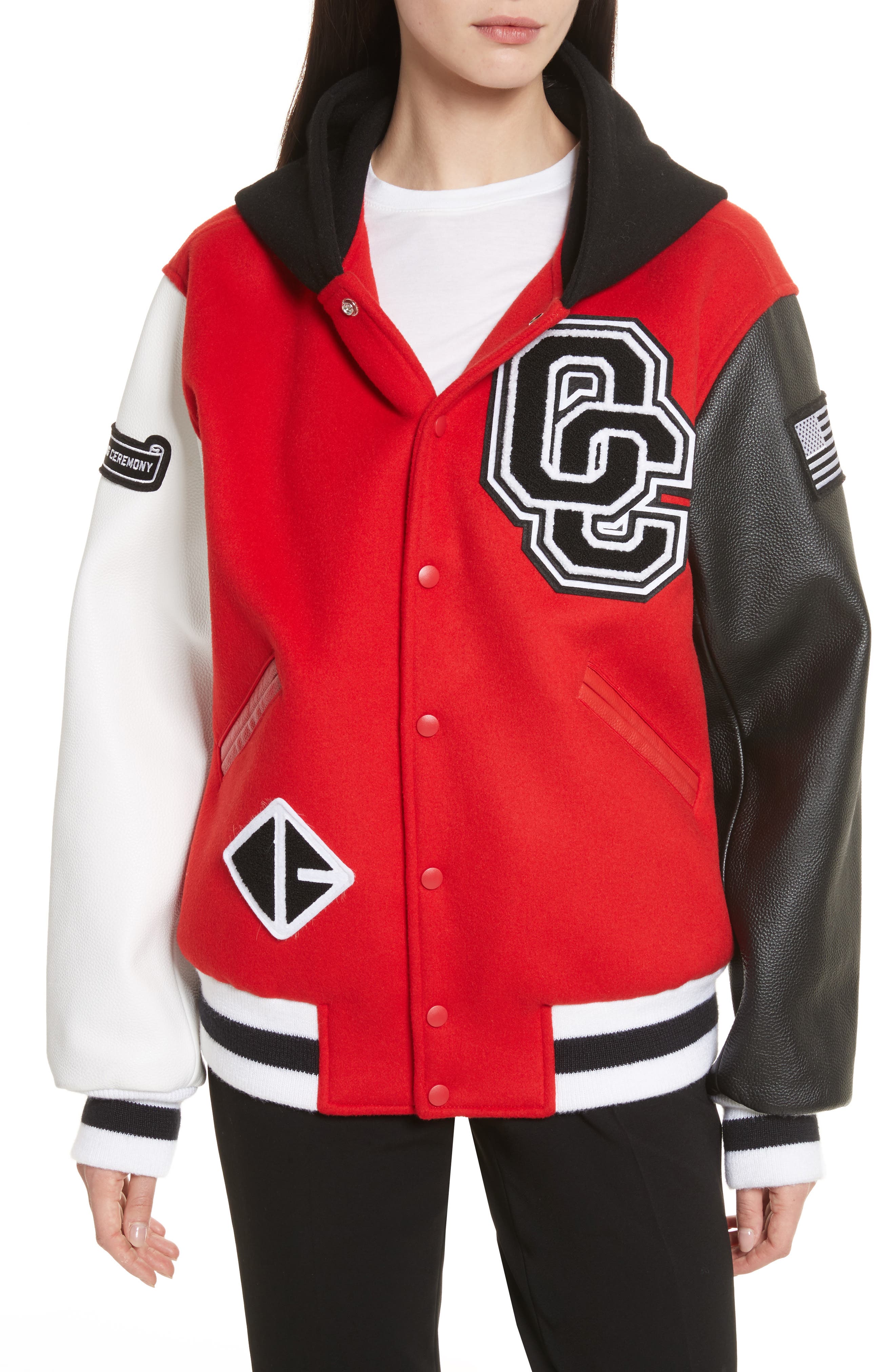 Opening Ceremony Hooded Varsity Jacket (Limited Edition) Nordstrom