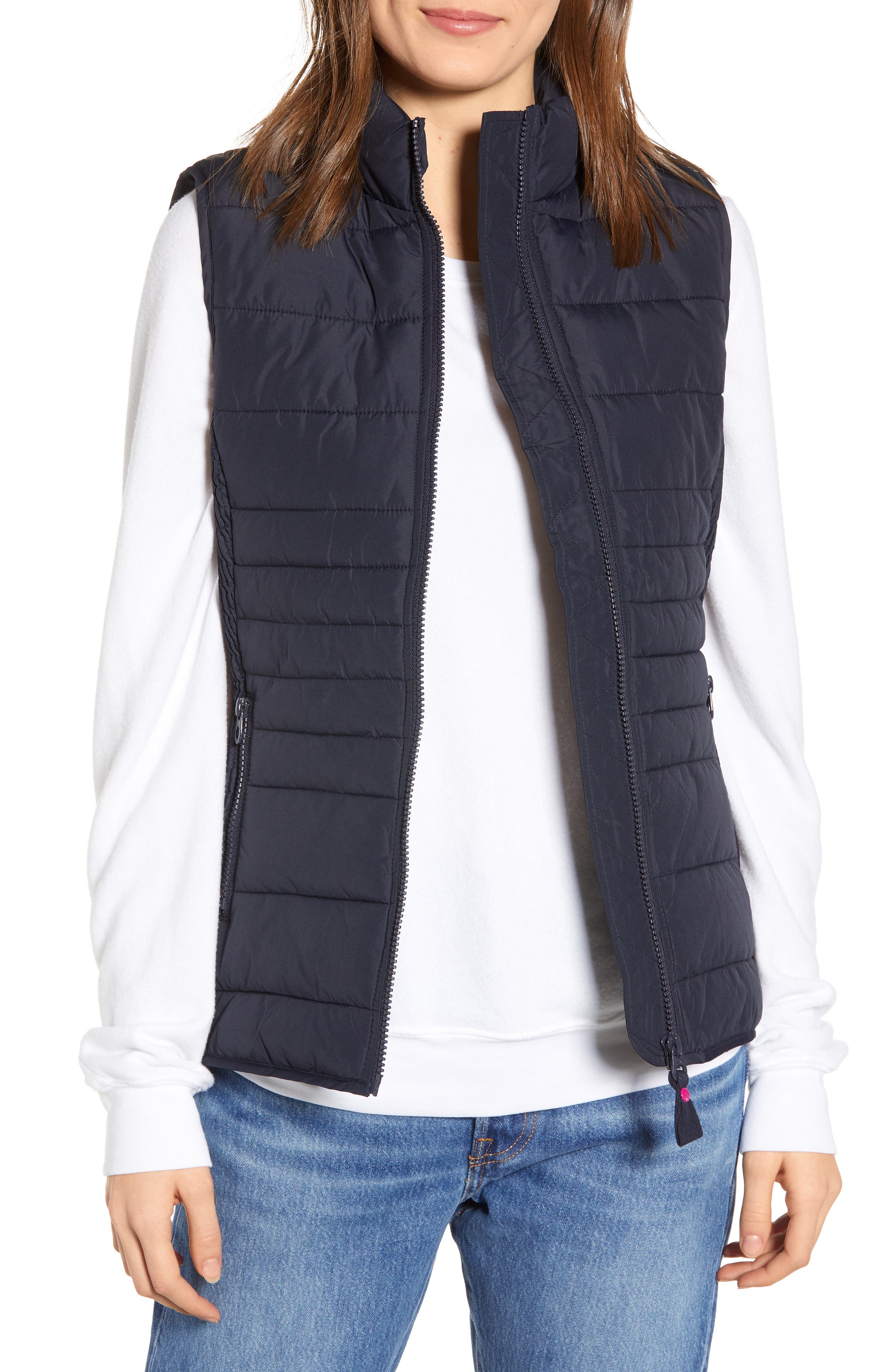Joules Fallow Quilted Vest, Blue