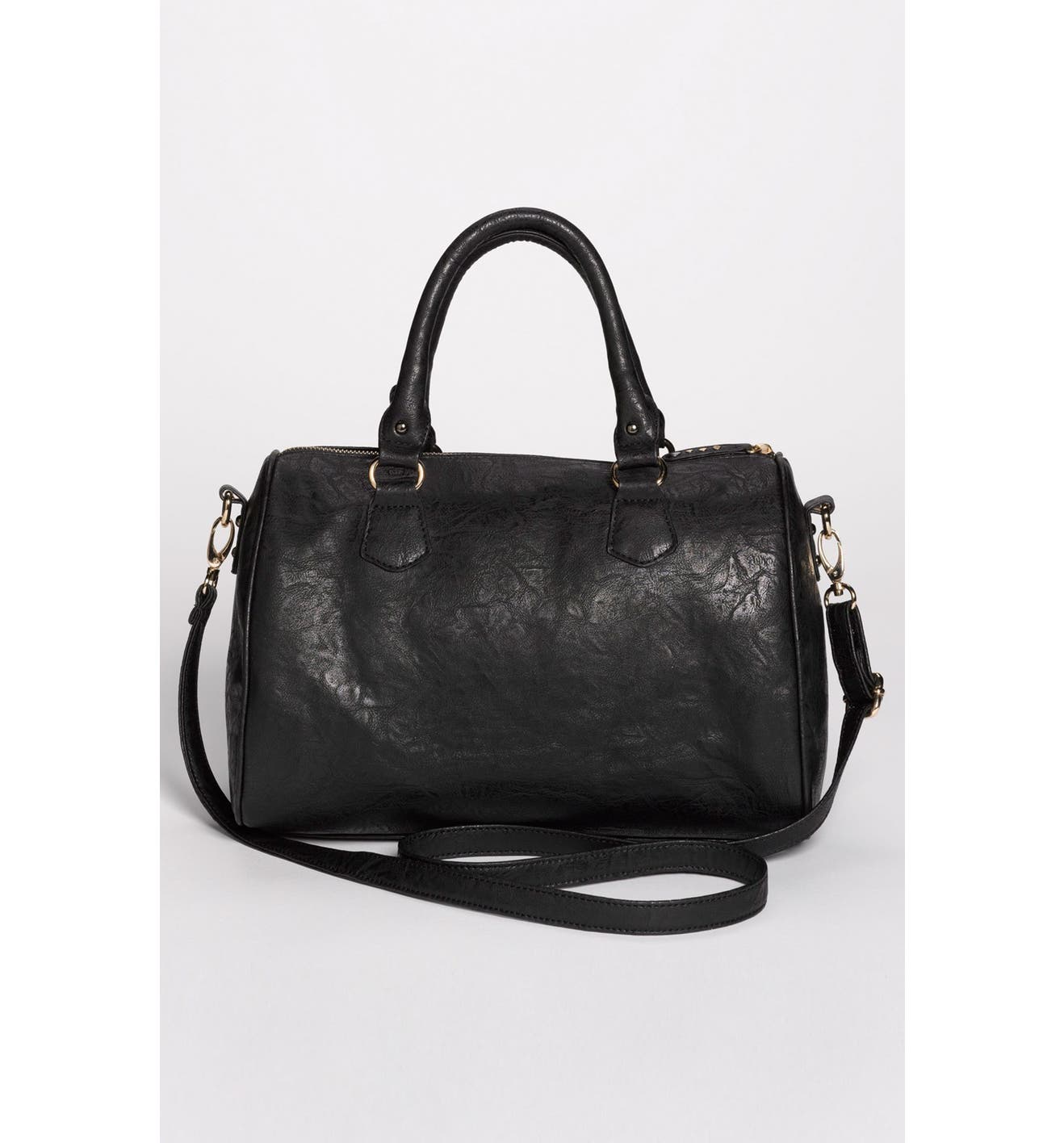 Cesca Del Studded Faux Leather Barrel Tote Juniors Nordstrom