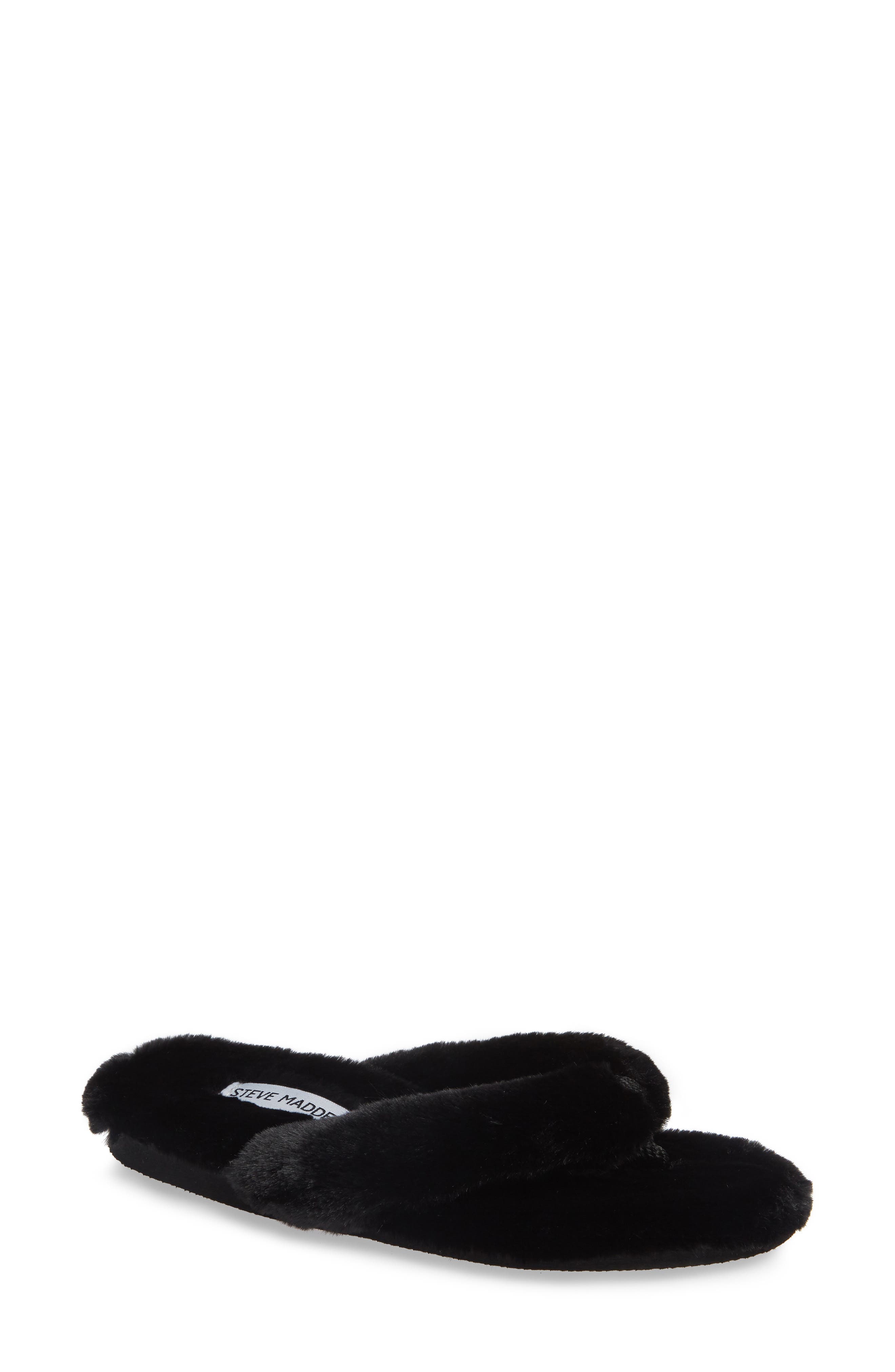 steve madden fluffy slippers