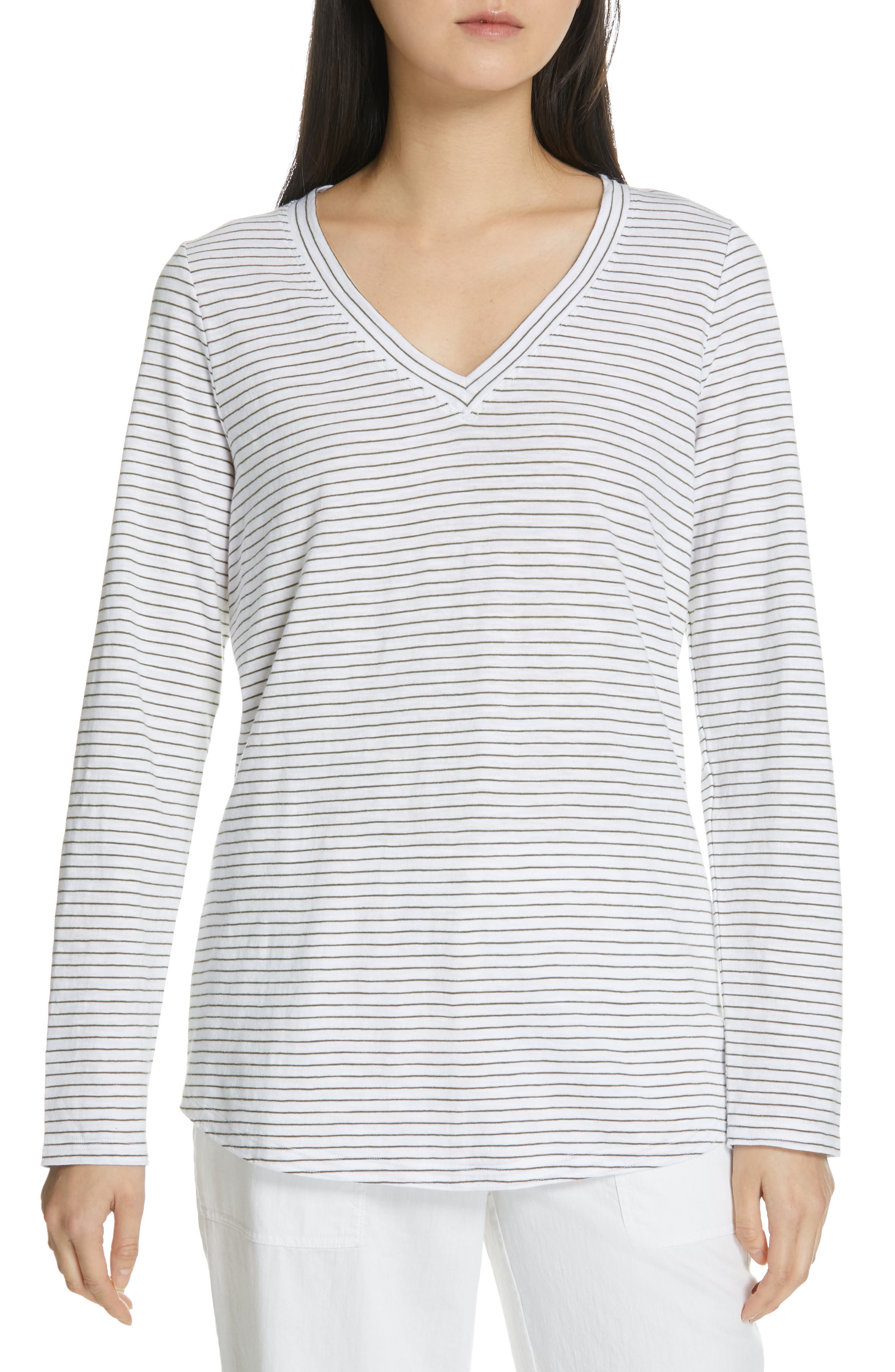 Eileen Fisher Organic Cotton Top, White