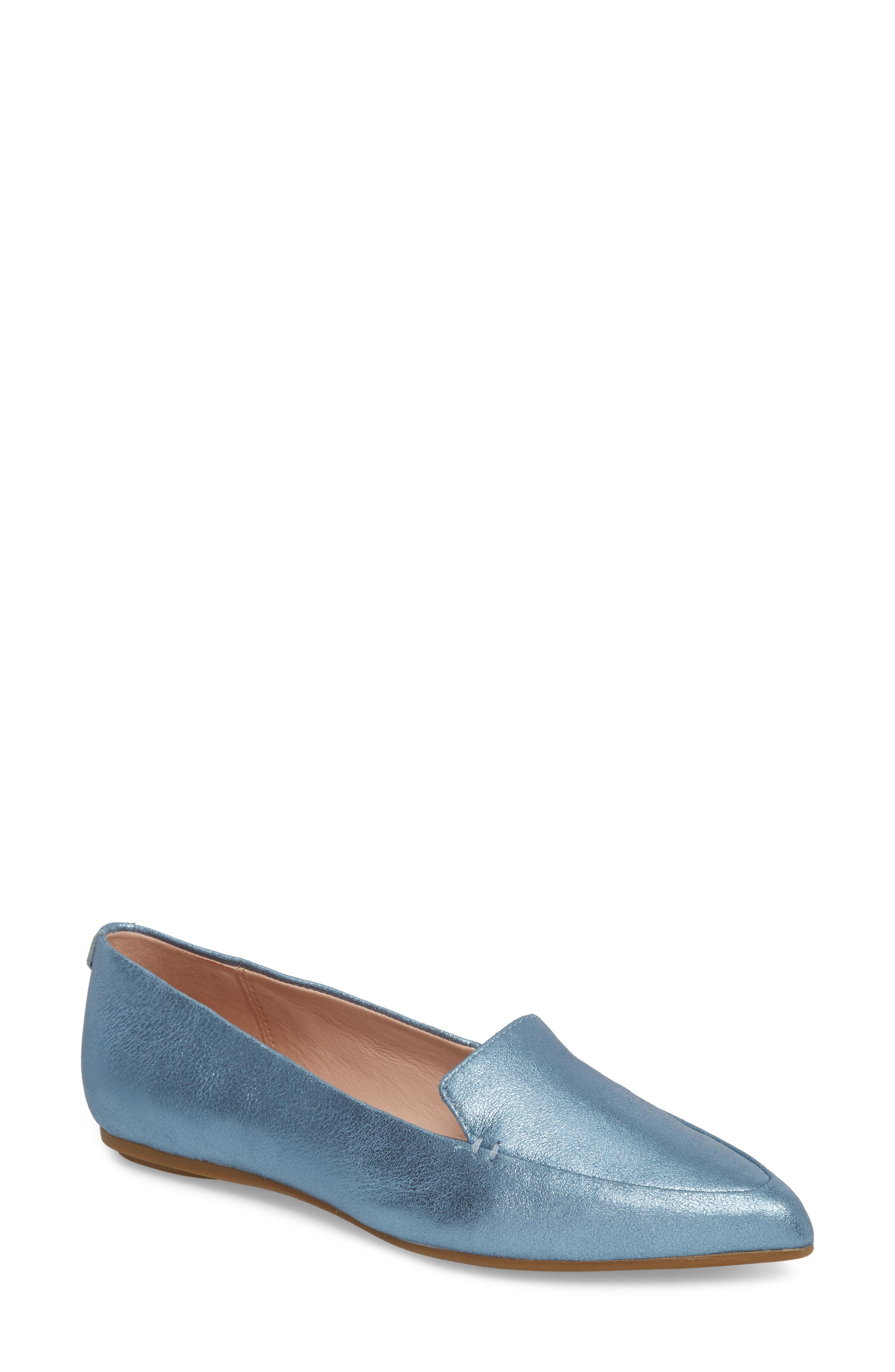 Taryn Rose Faye Pointy Toe Loafer, Blue