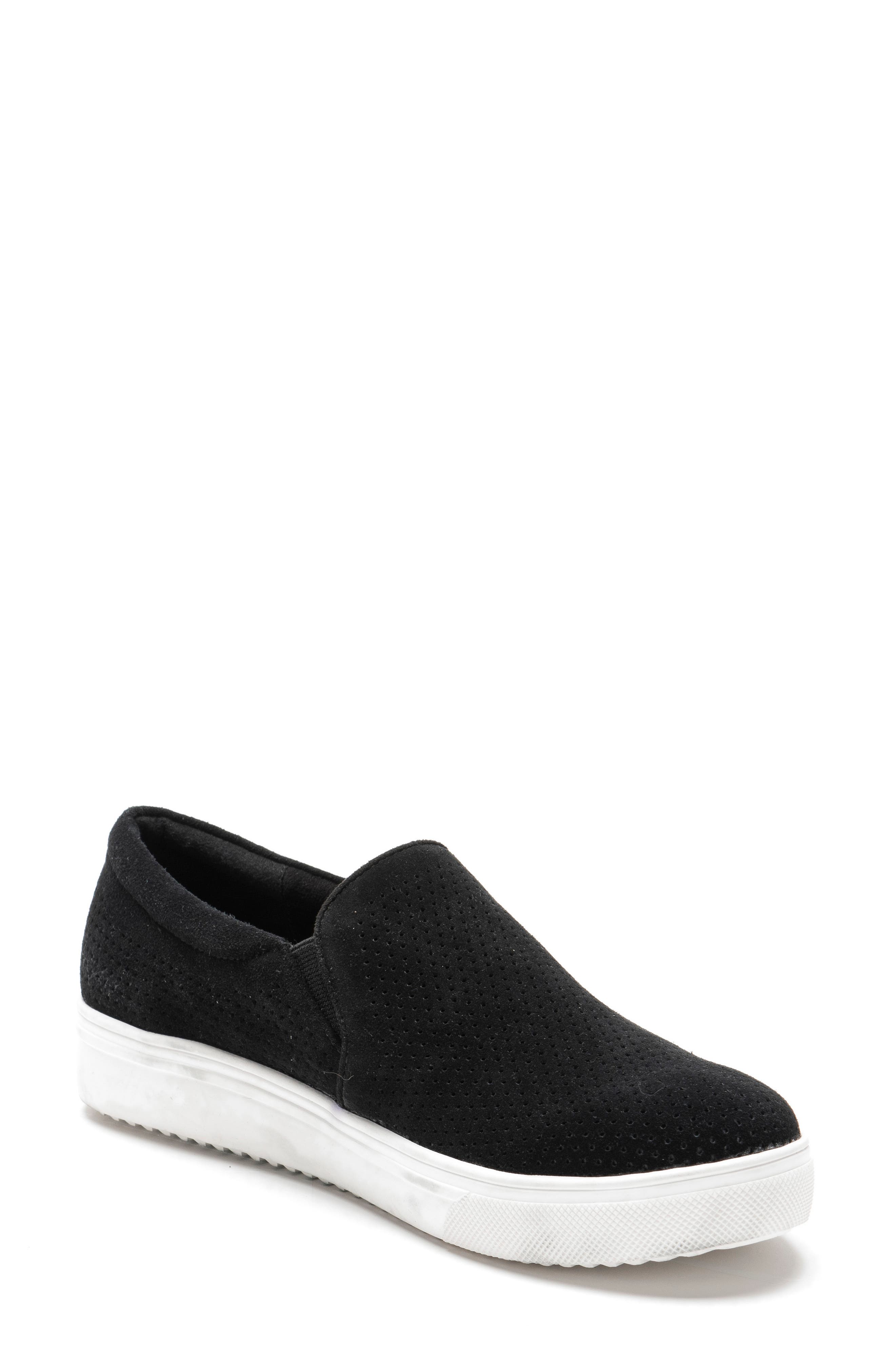Blondo Gallert Perforated Waterproof Platform Sneaker- Black