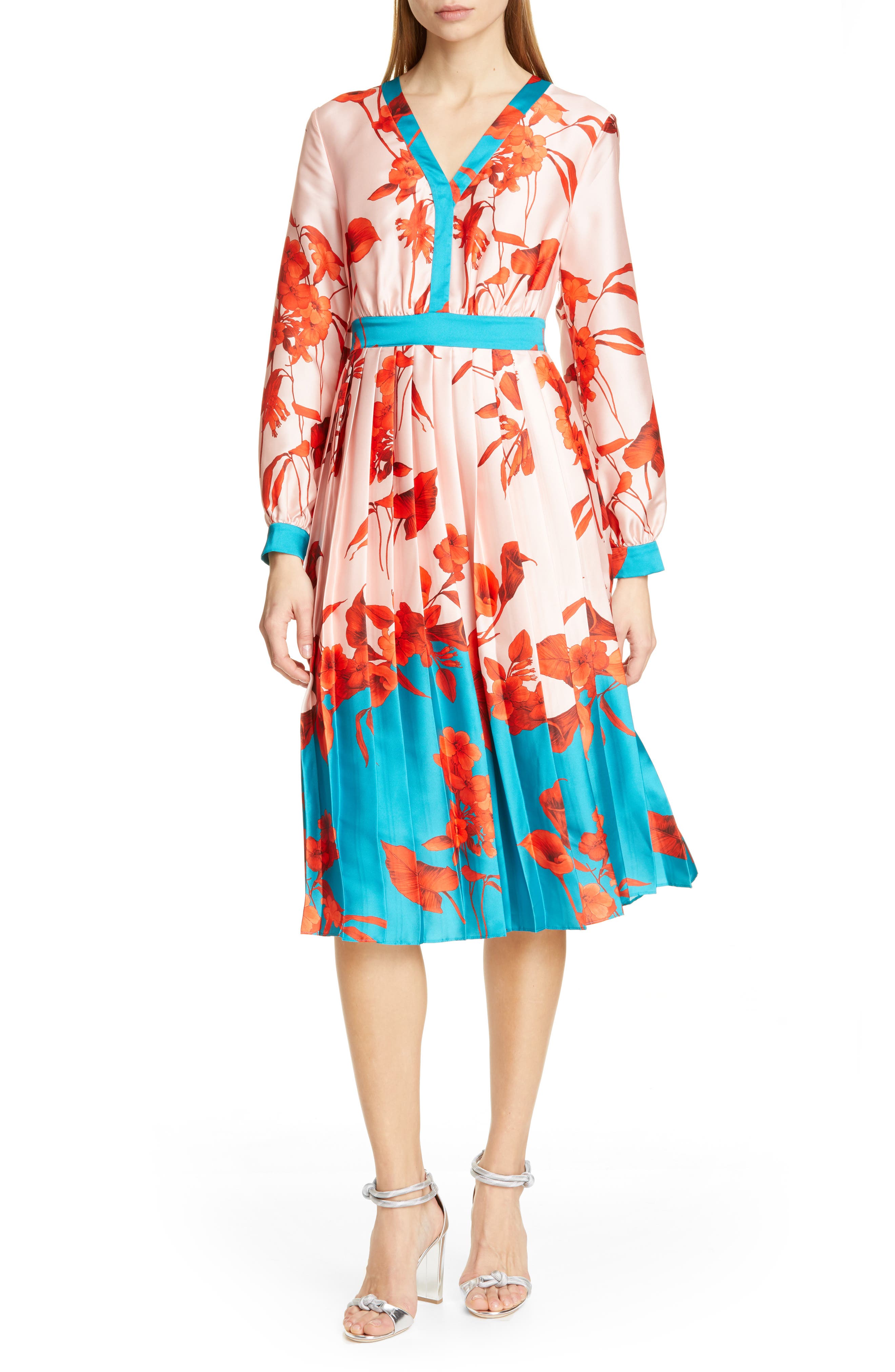 Ted Baker London Karolyn Fantasia Midi Dress, Pink