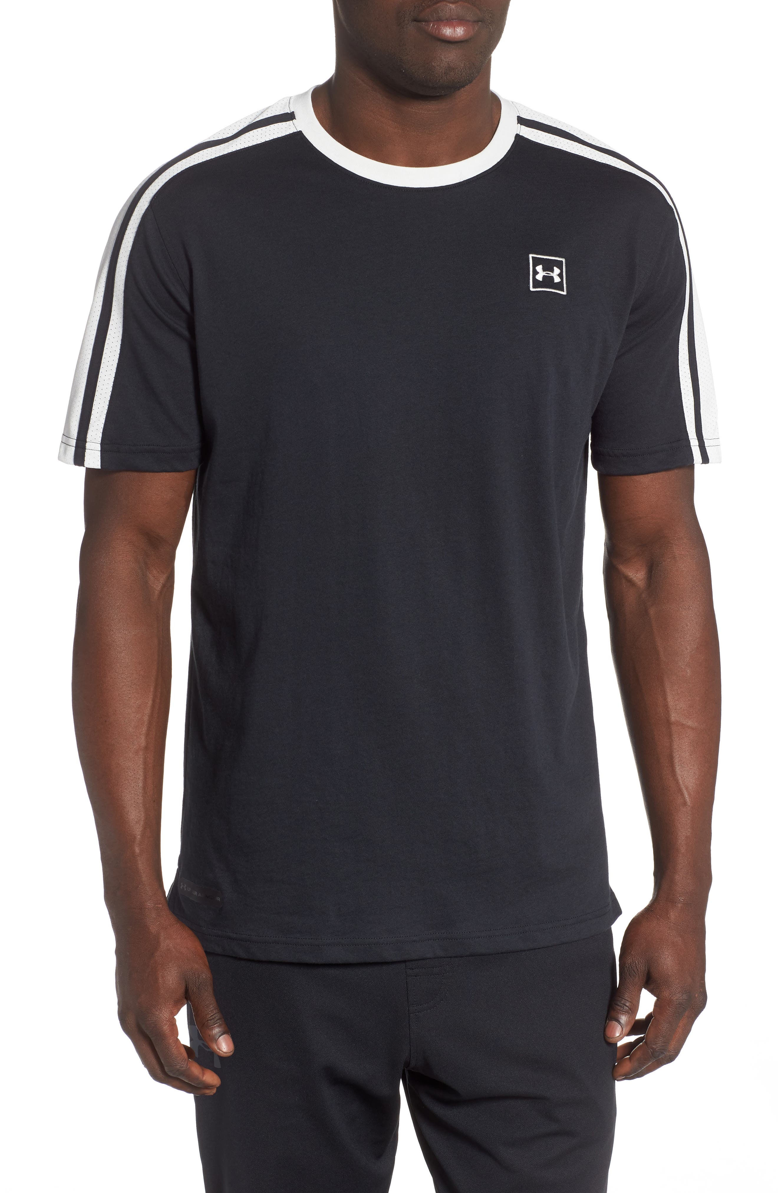 Under Armour Unstoppable Stripe T-Shirt, Black
