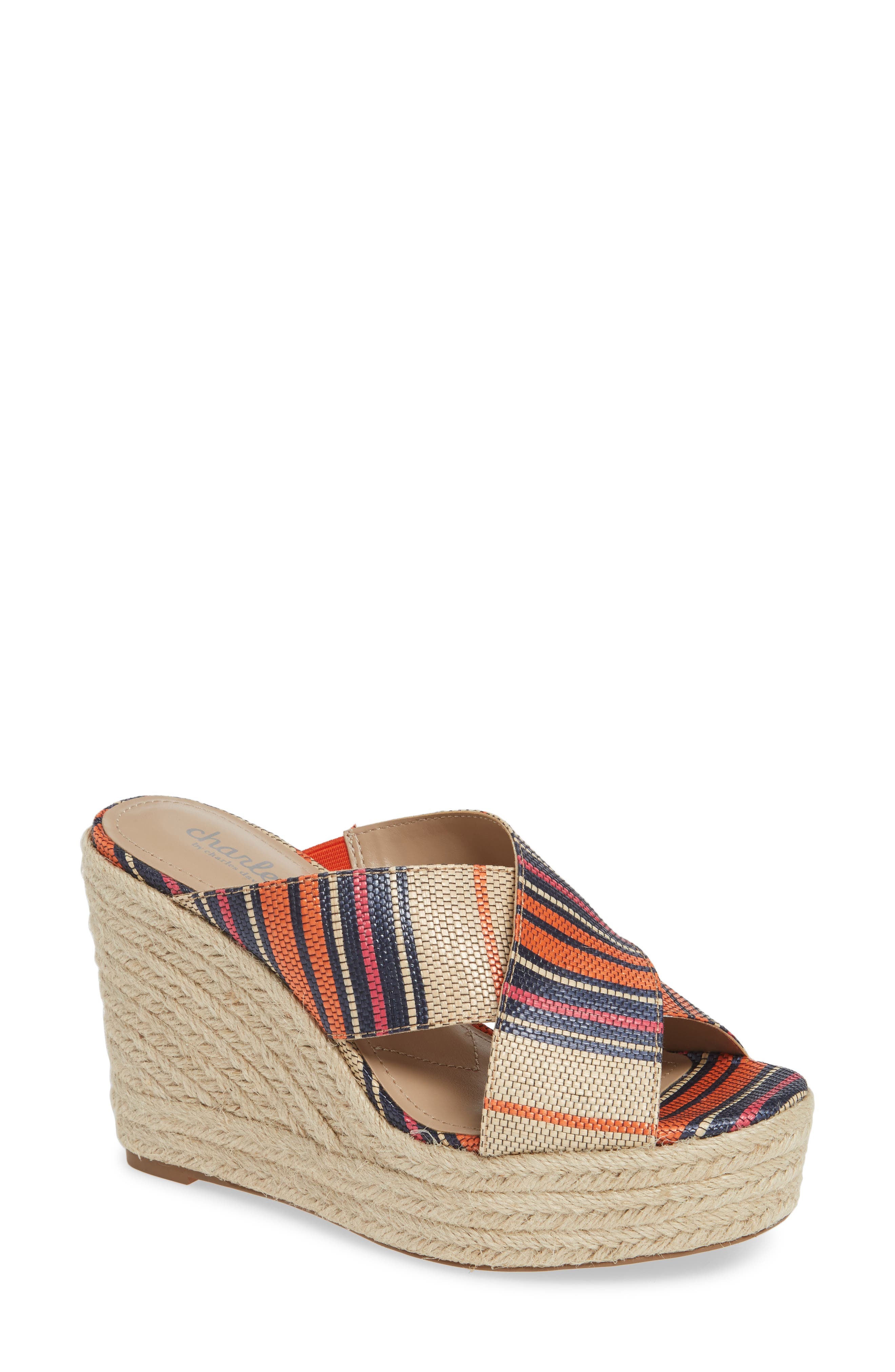Charles By Charles David Leilani Espadrille Slide Sandal, Orange