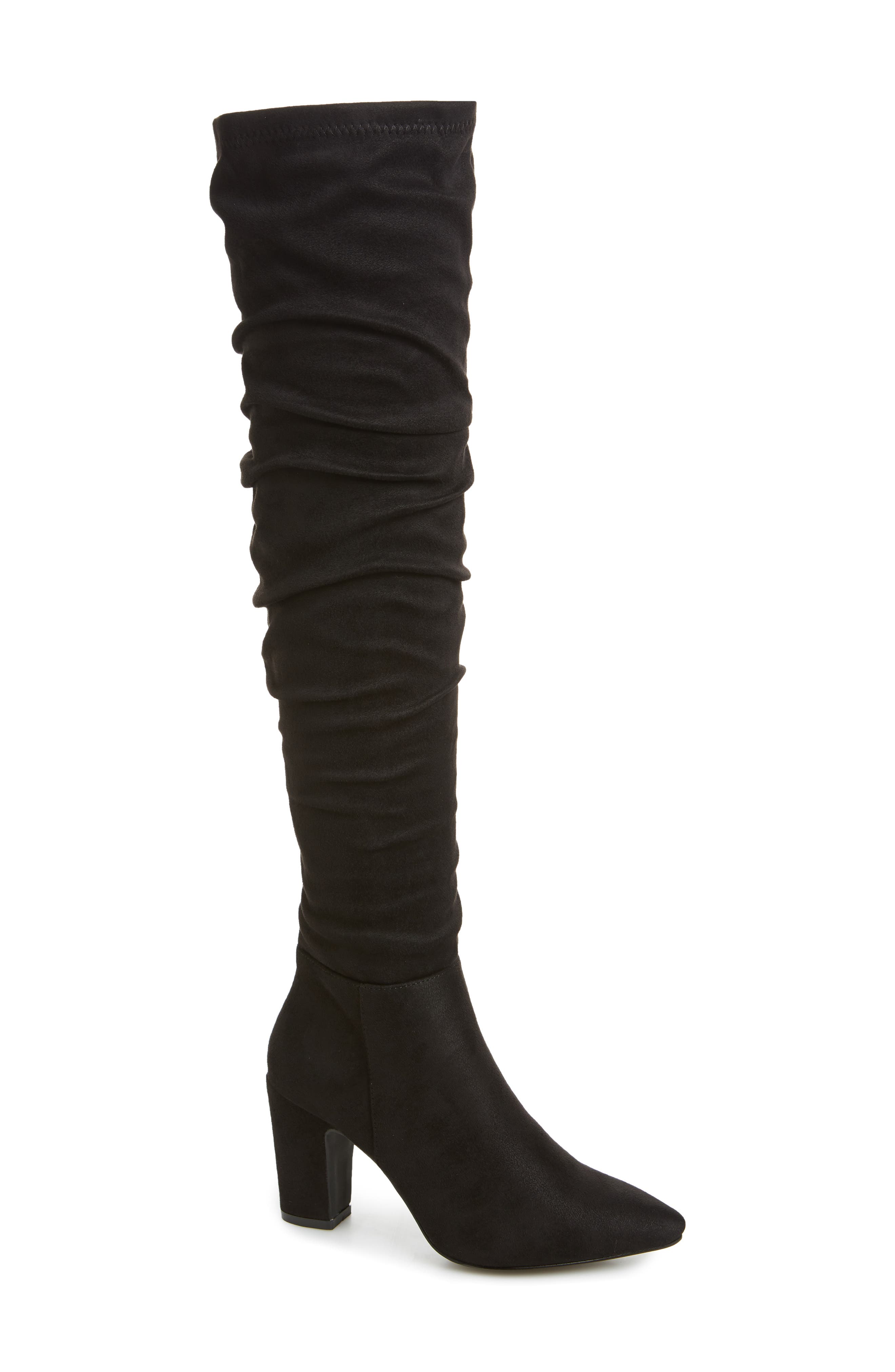 Chinese Laundry Rami Slouchy Over The Knee Boot- Black