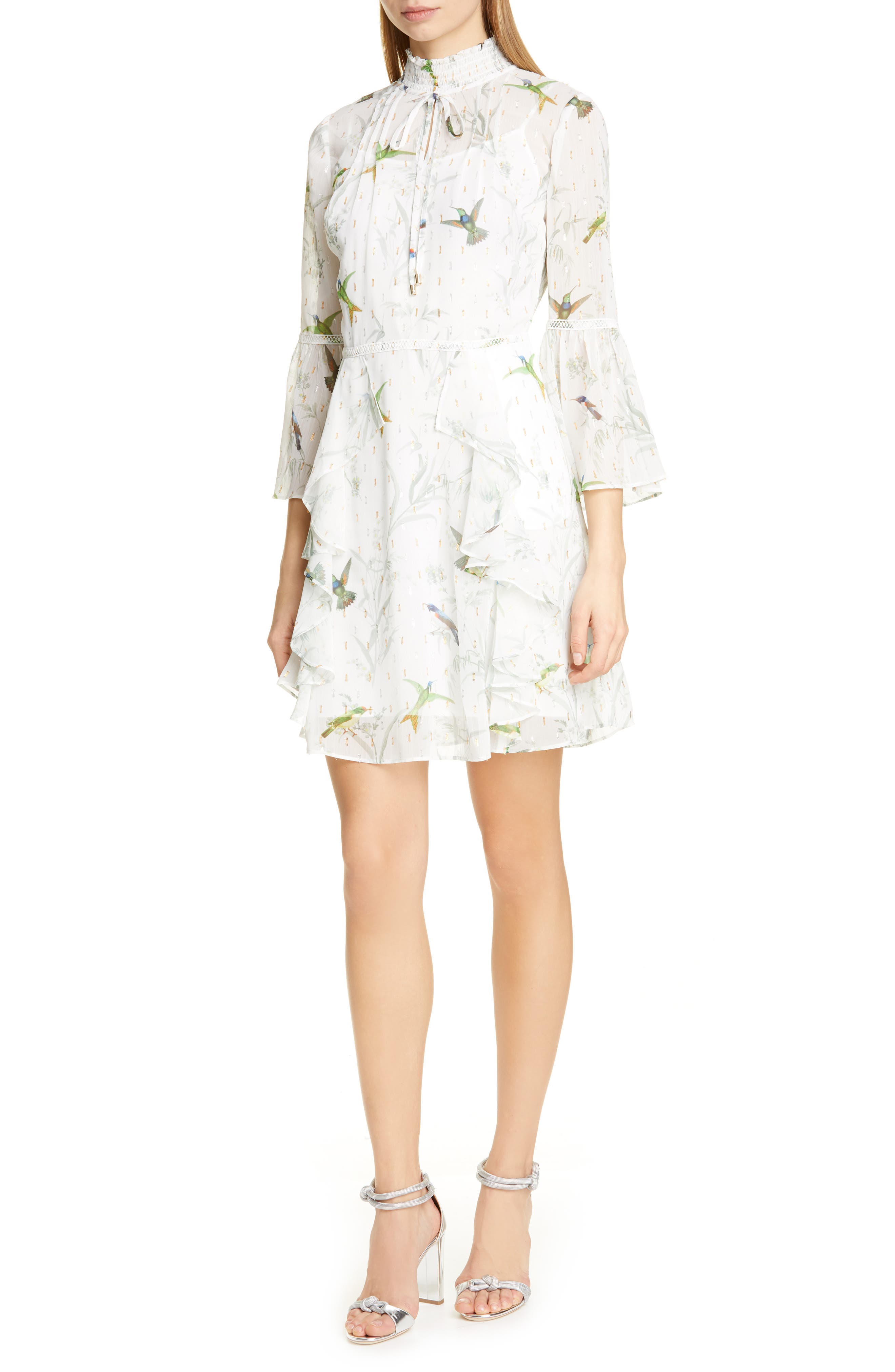 Ted Baker London Andray Fortune Tiered Ruffle Dress, Green