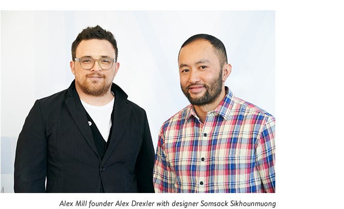 Alex Mill founder Alex Drexler with designer Somsack Sikhounmuong.