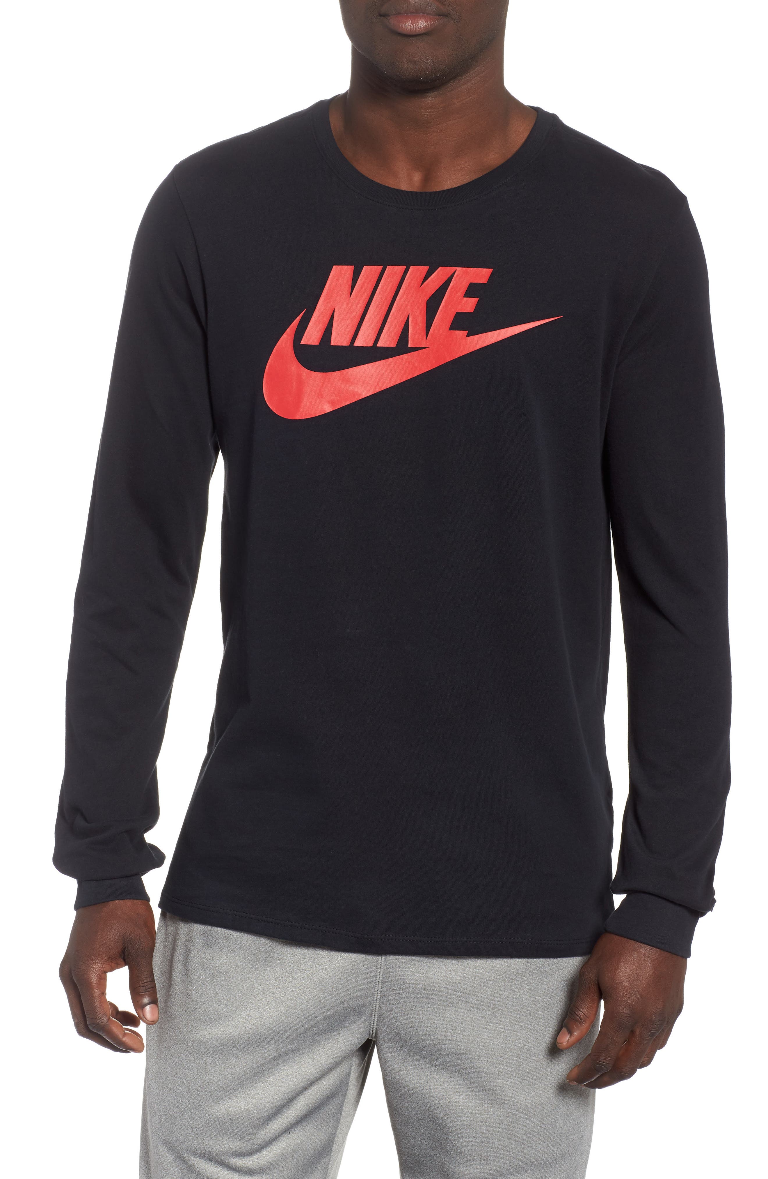 Nike Futura Icon Long Sleeve T-Shirt, Black