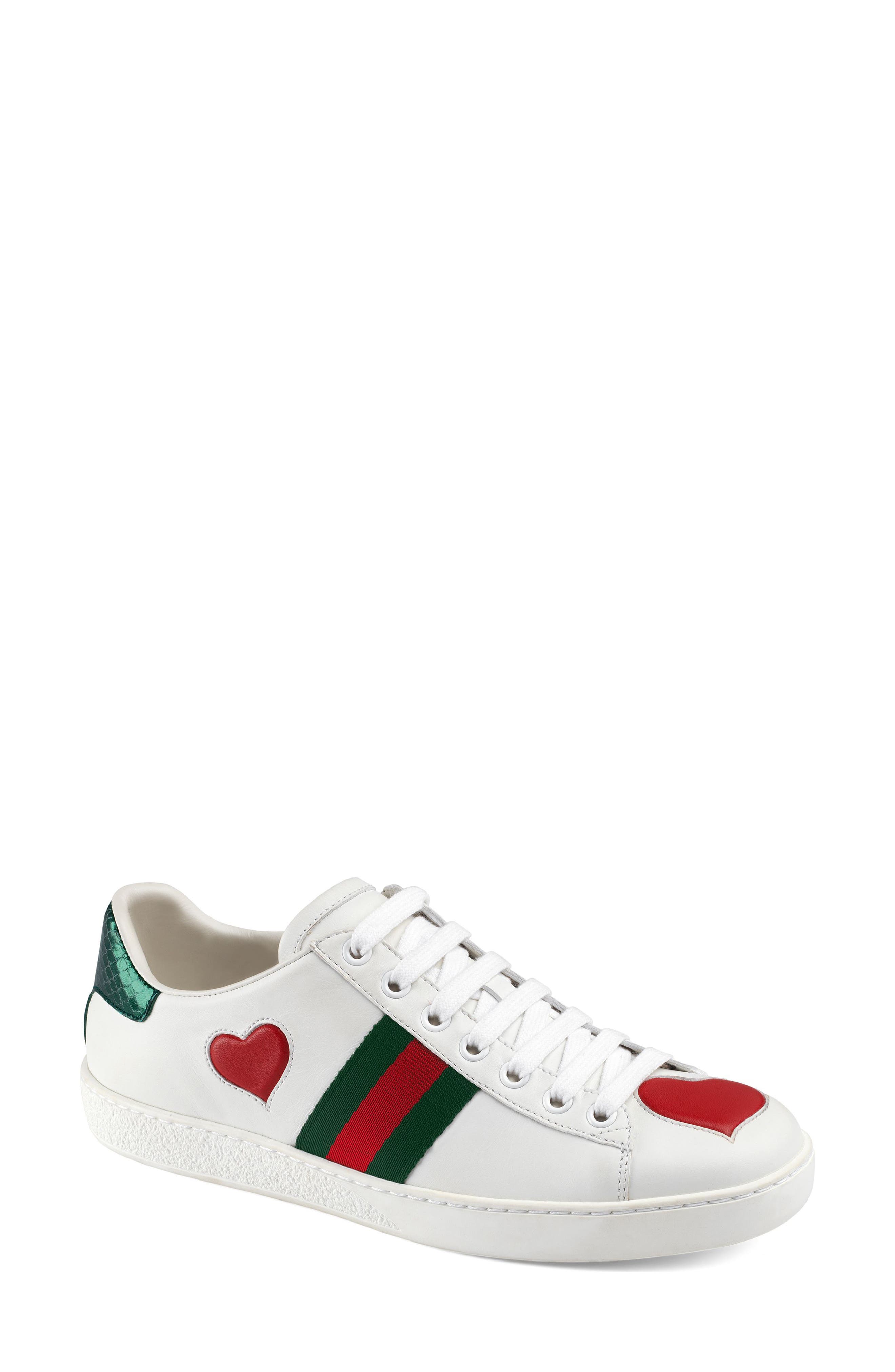 gucci love heart sneakers