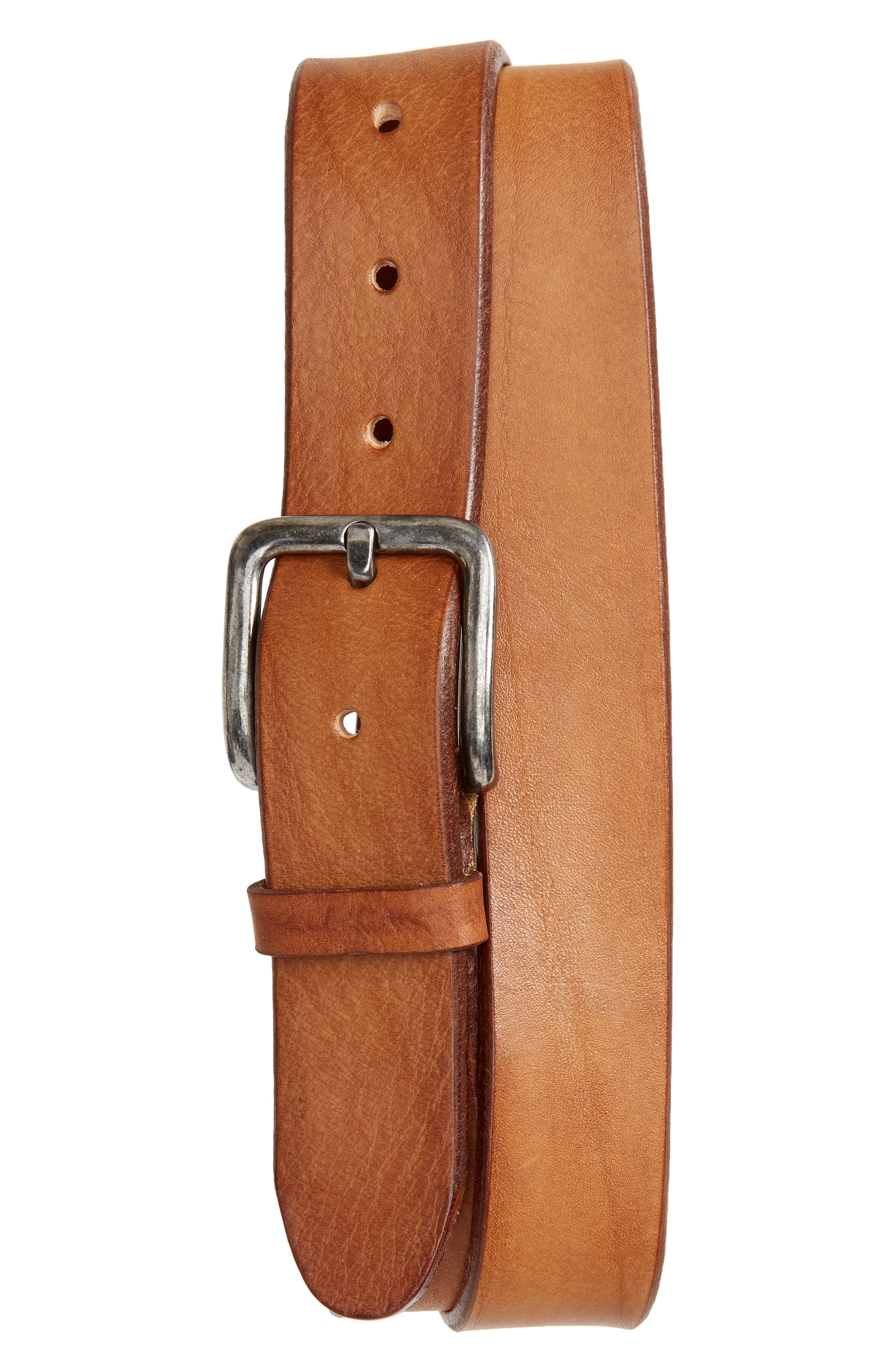 1901 Orris Tumbled Leather Belt, Cognac