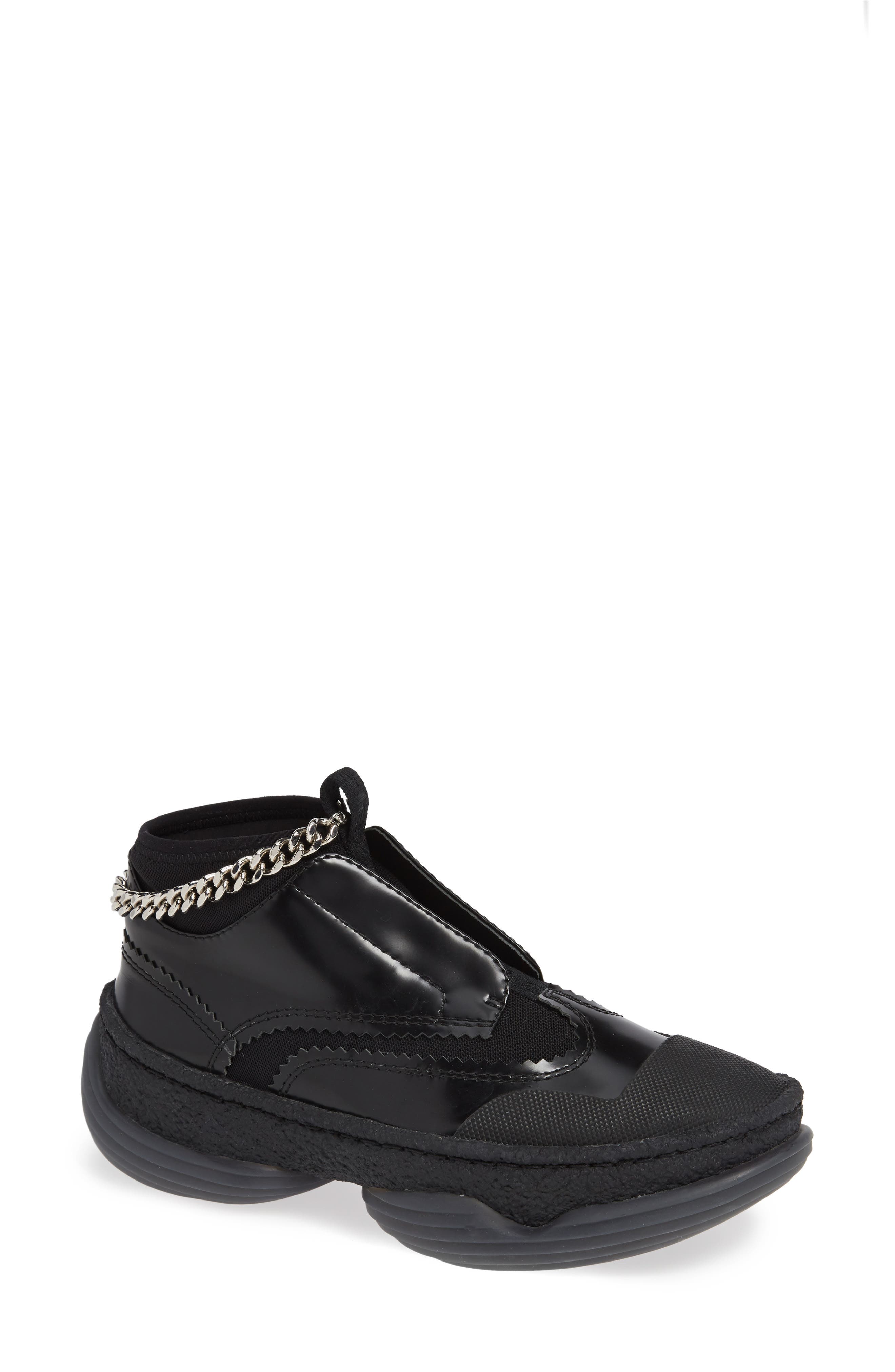 Alexander Wang Chain Platform Sneaker, Black