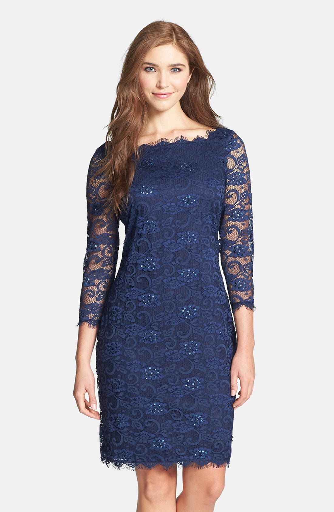 Marina Embellished Lace Sheath Dress | Nordstrom