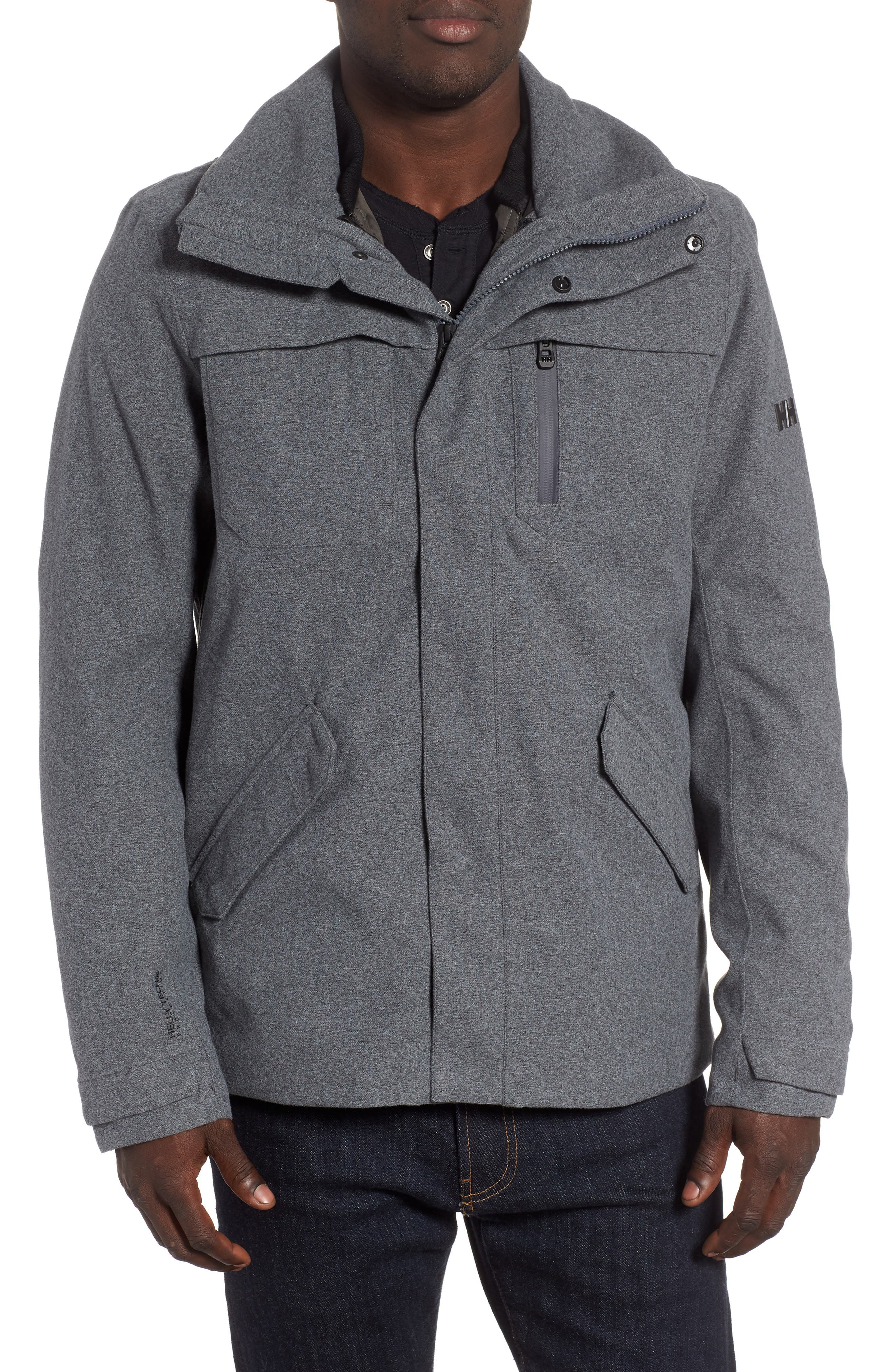 Helly Hansen Reykjavik Regular Fit Waterproof Primaloft 3-In-1 Jacket, Grey