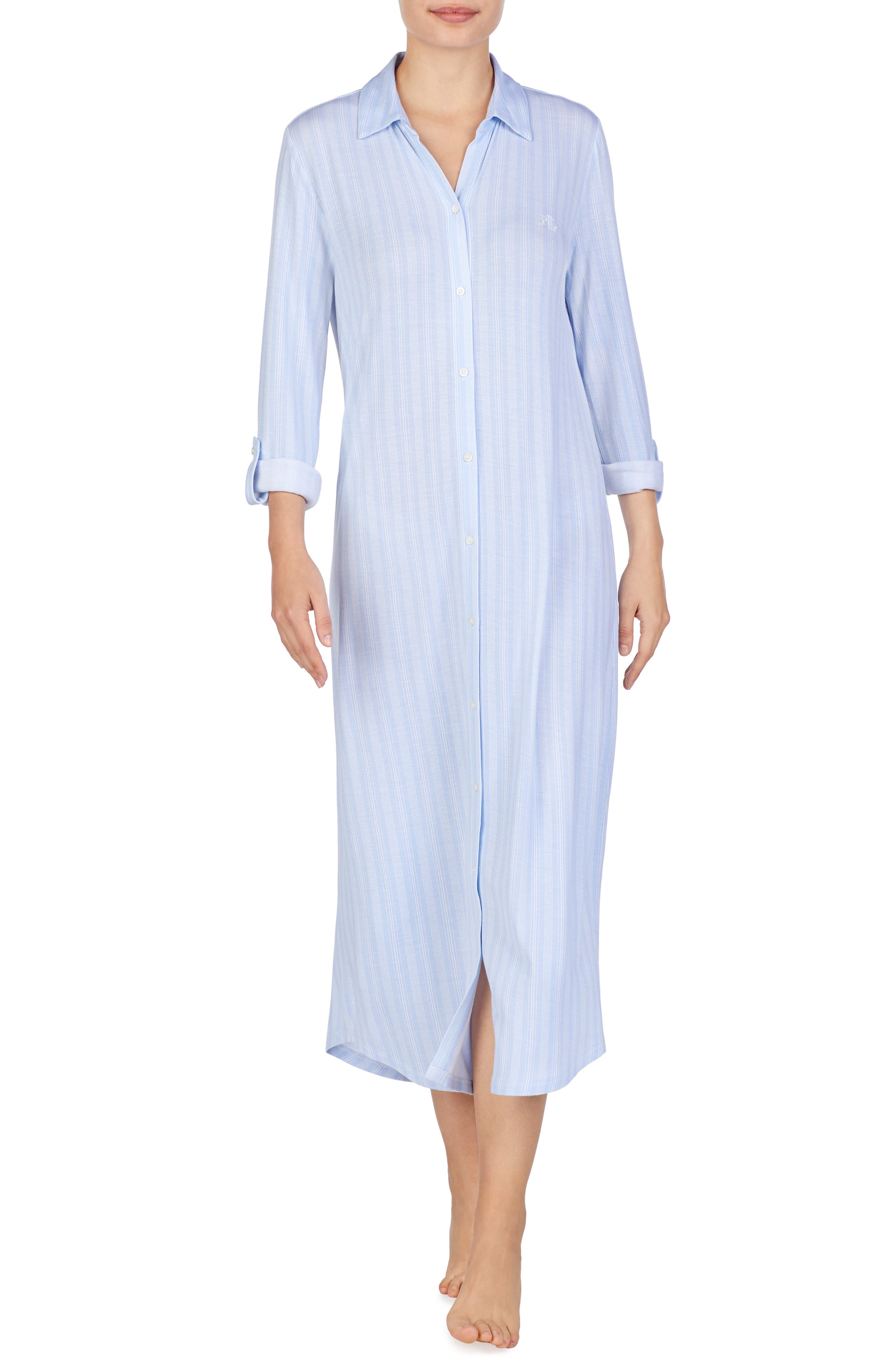 Lauren Ralph Lauren Ballet Jersey Sleep Shirt, Blue
