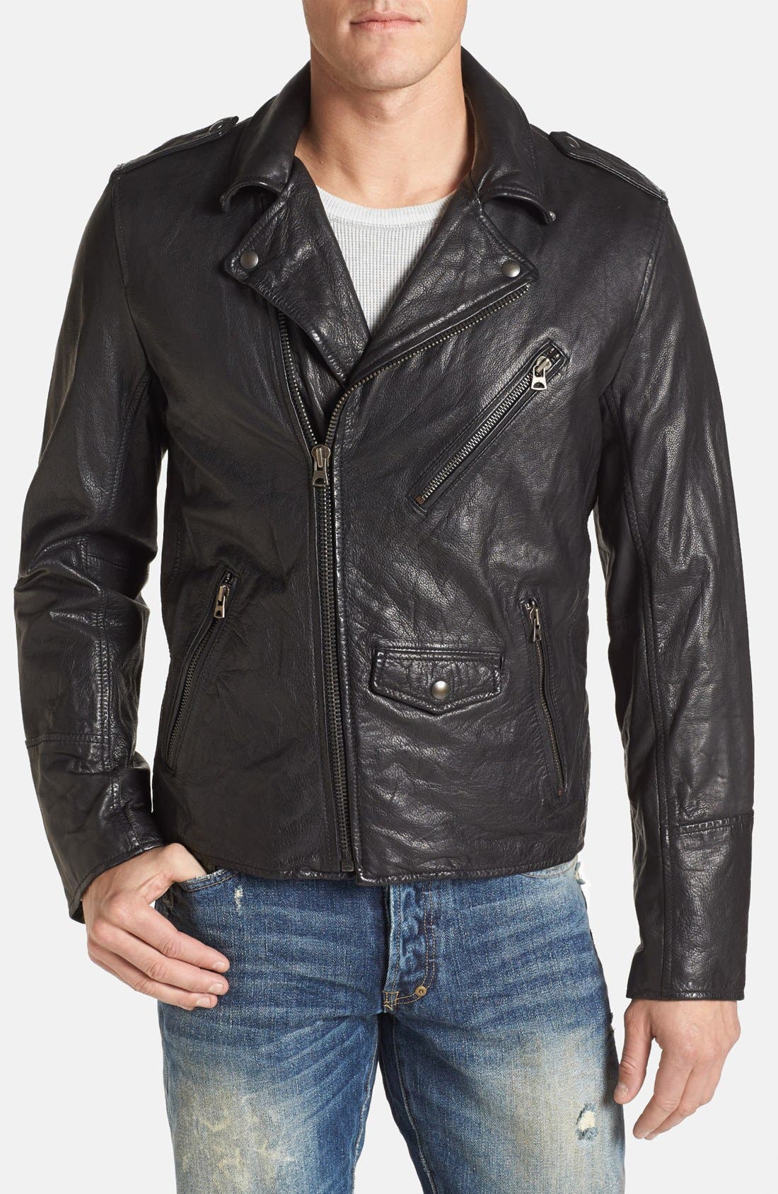 Levi's® Leather Moto Jacket Nordstrom