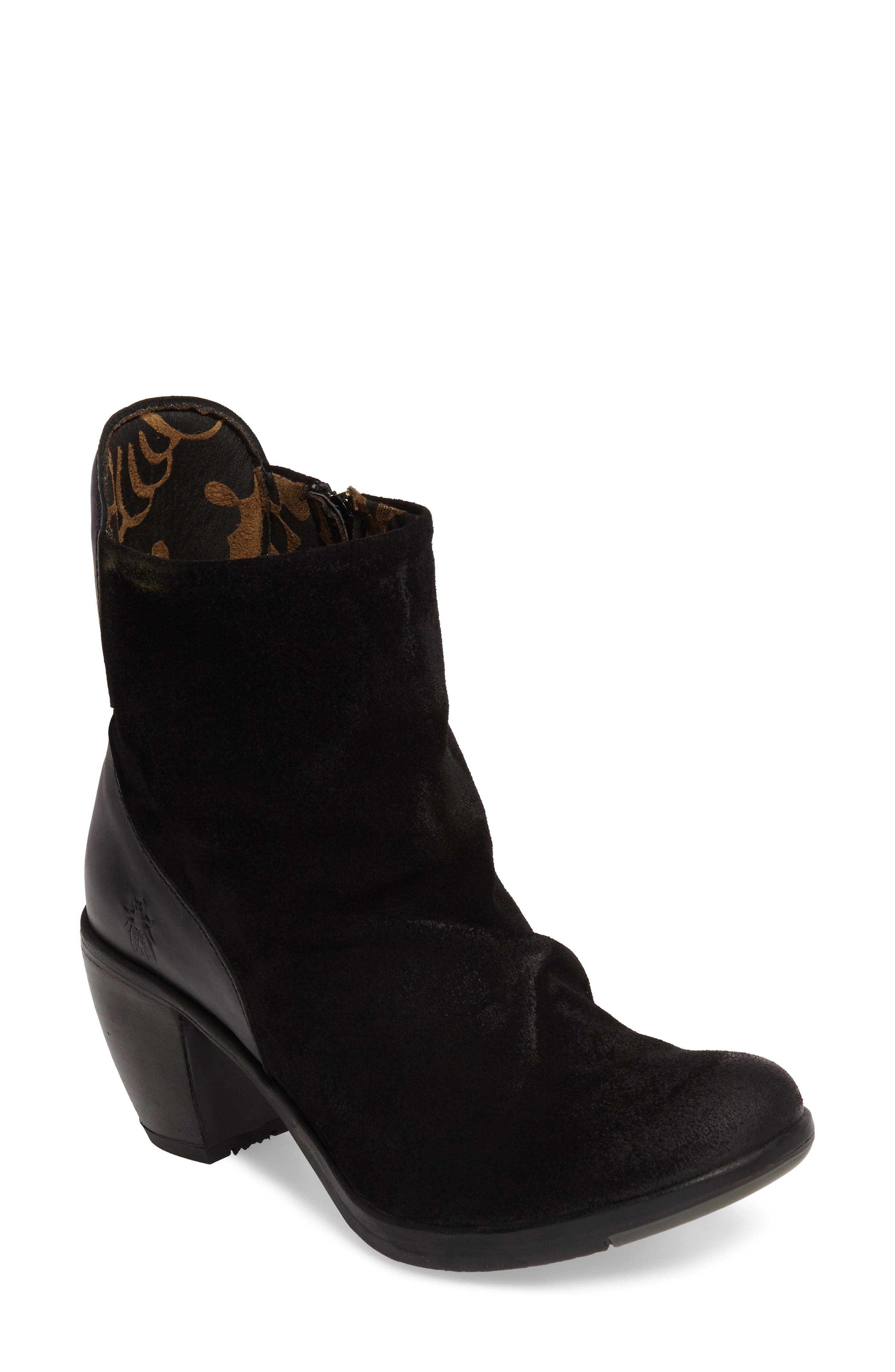 Fly London Hota Slouch Bootie, Black
