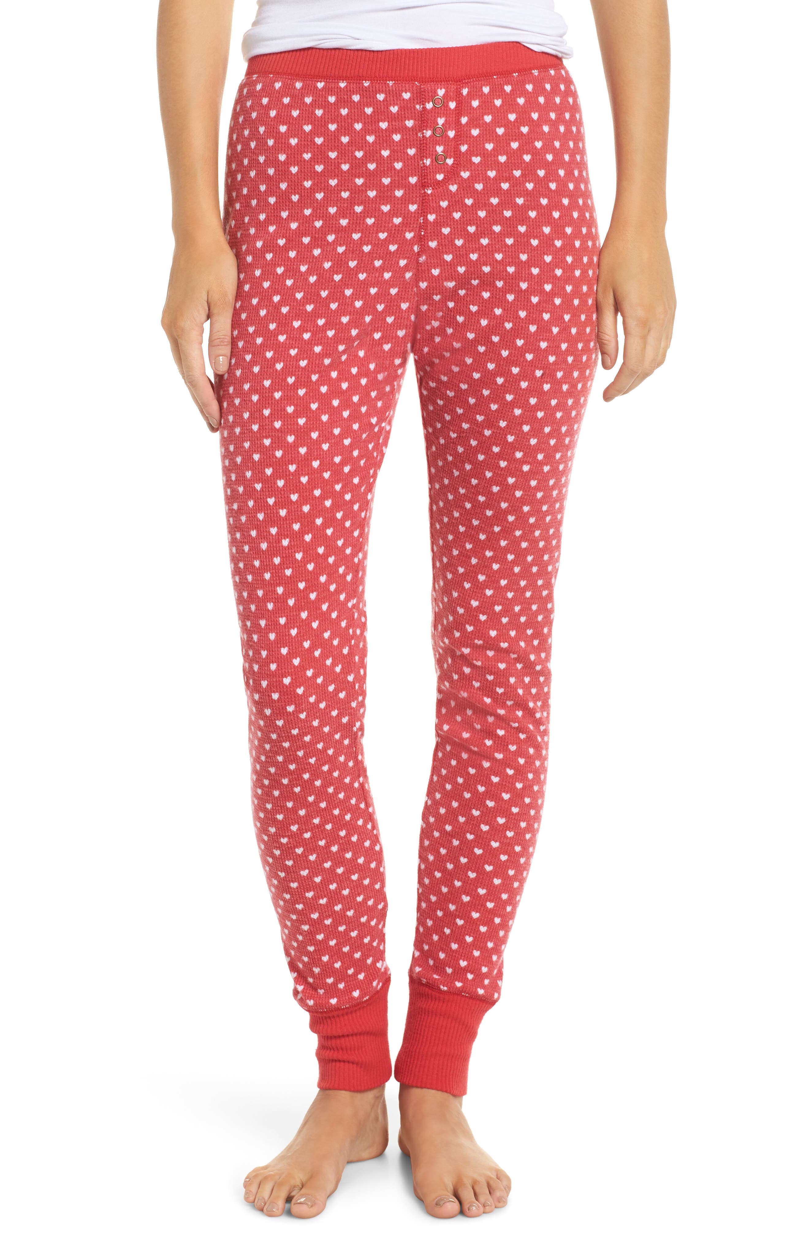 Make + Model Thermal Leggings, Red