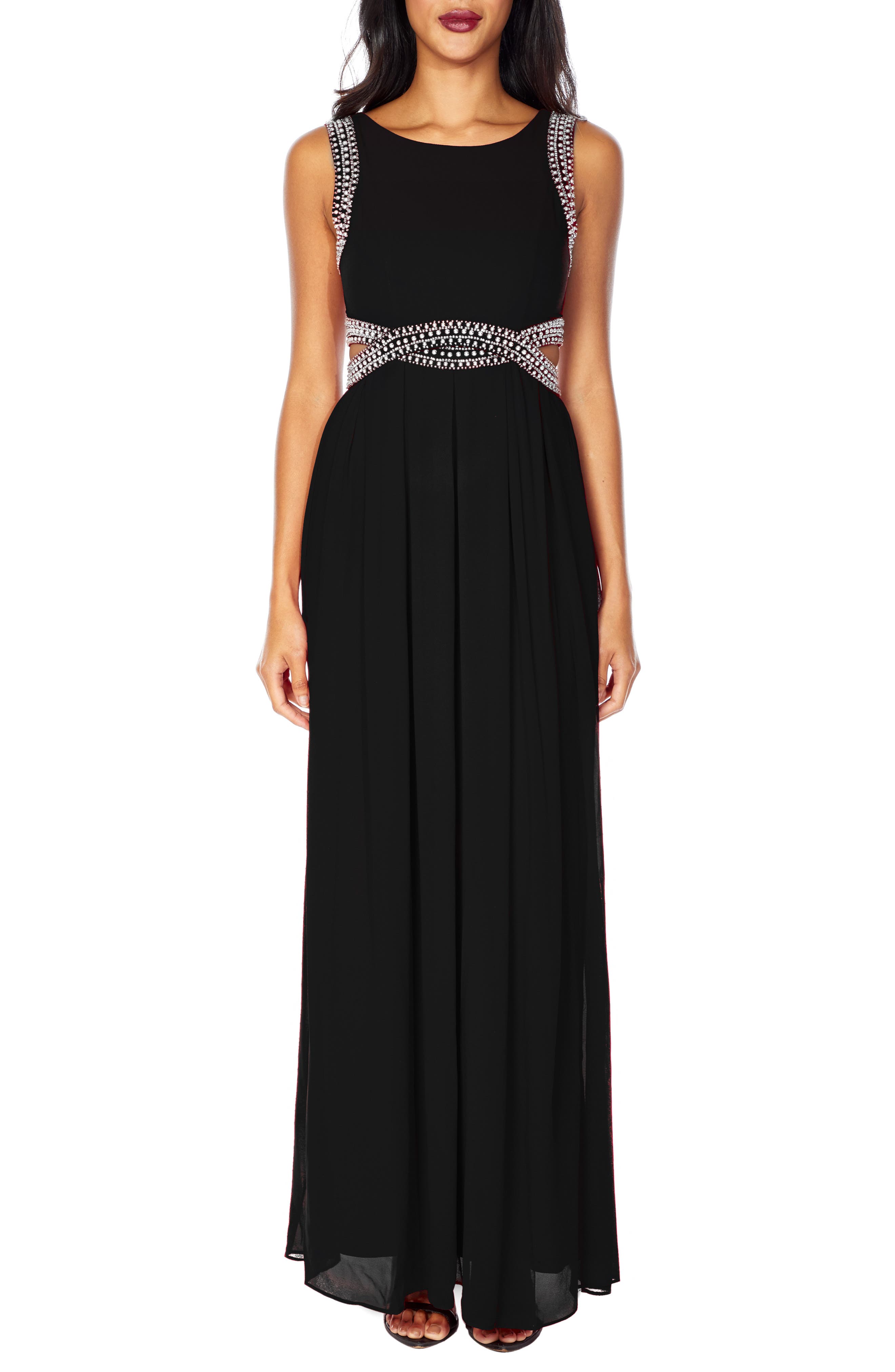 Tfnc Malaga Sleeveless Gown, Black