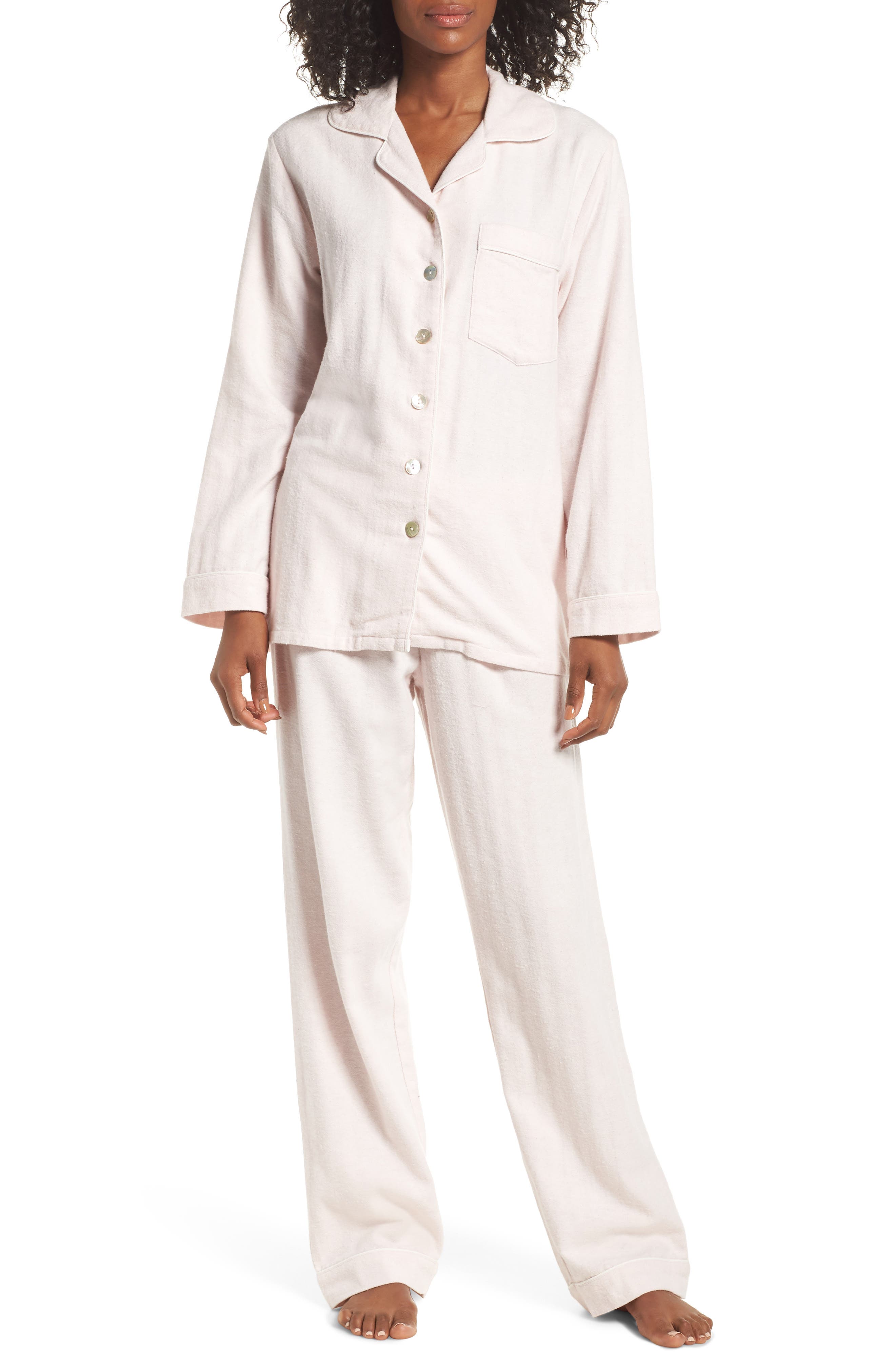 Papinelle Herringbone Pajamas, Pink