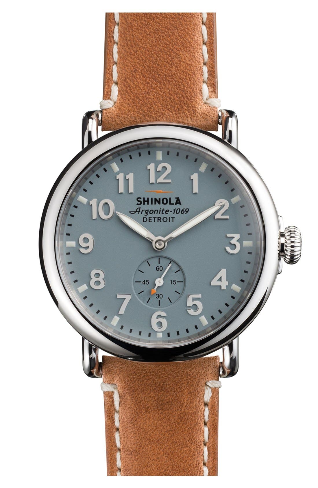 Shinola 'The Runwell' Leather Strap Watch, 41mm Nordstrom