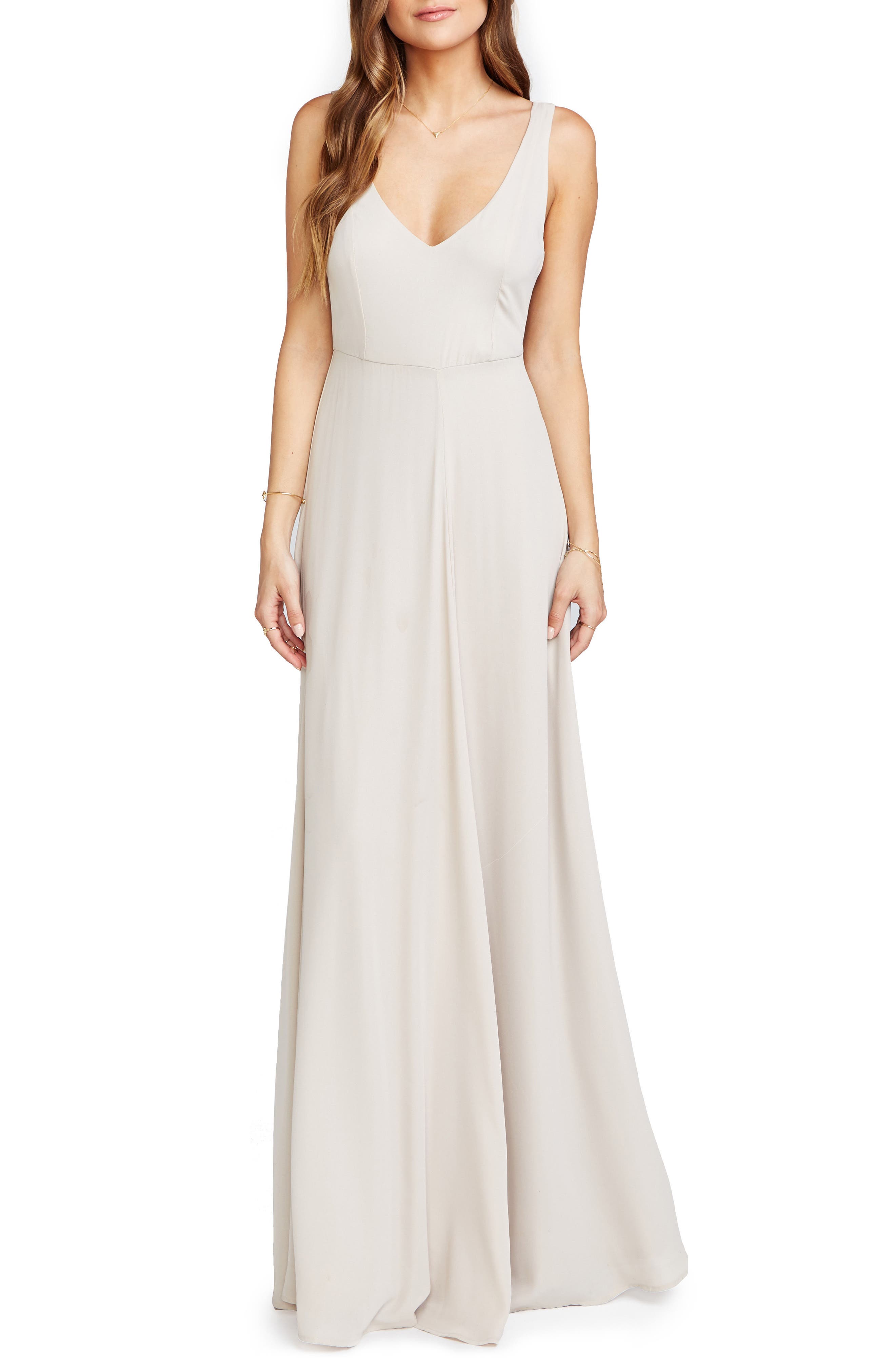 Show Me Your Mumu Jen Maxi Gown, Beige