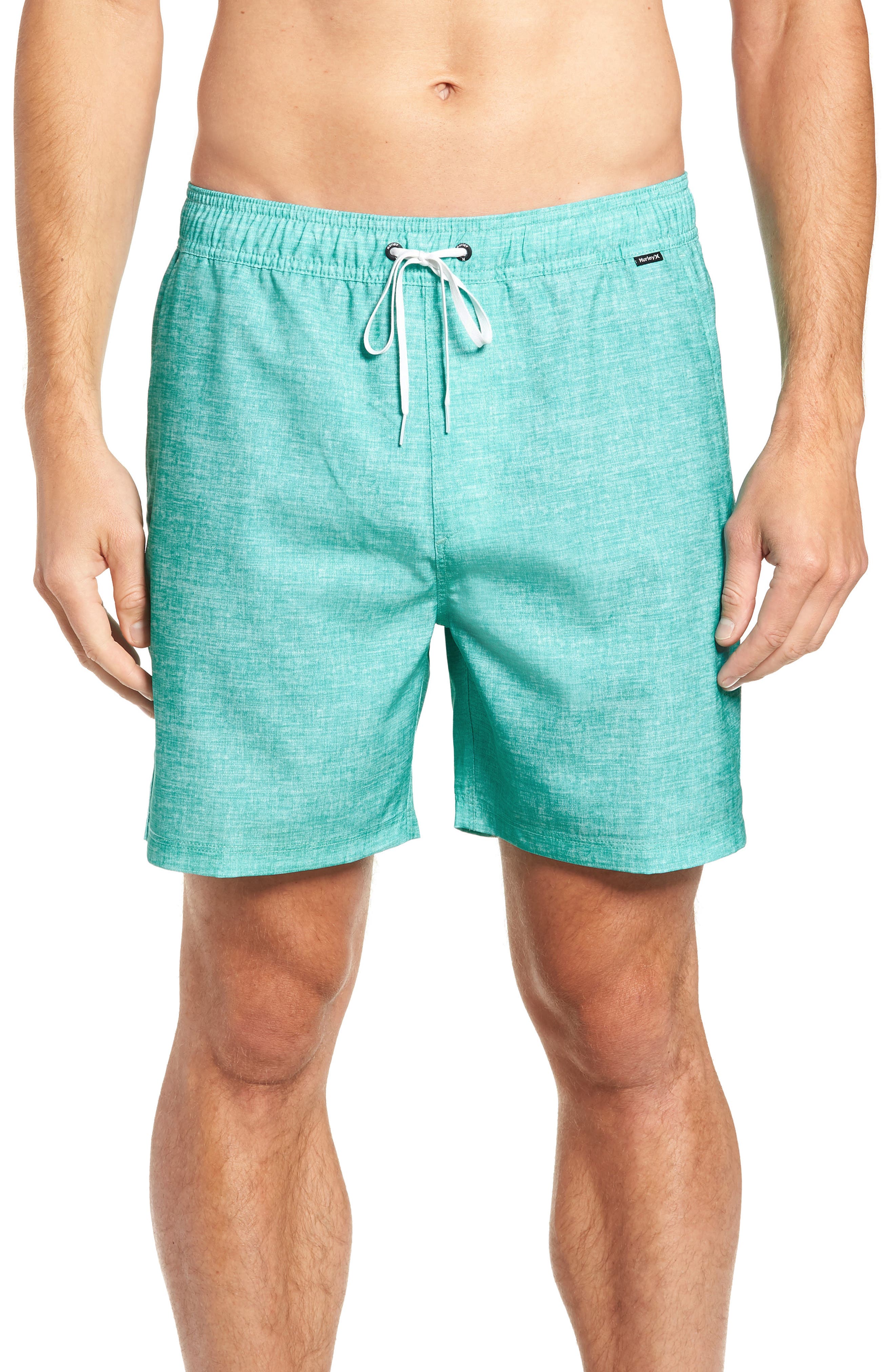 Hurley Heather Volley Swim Trunks, Green