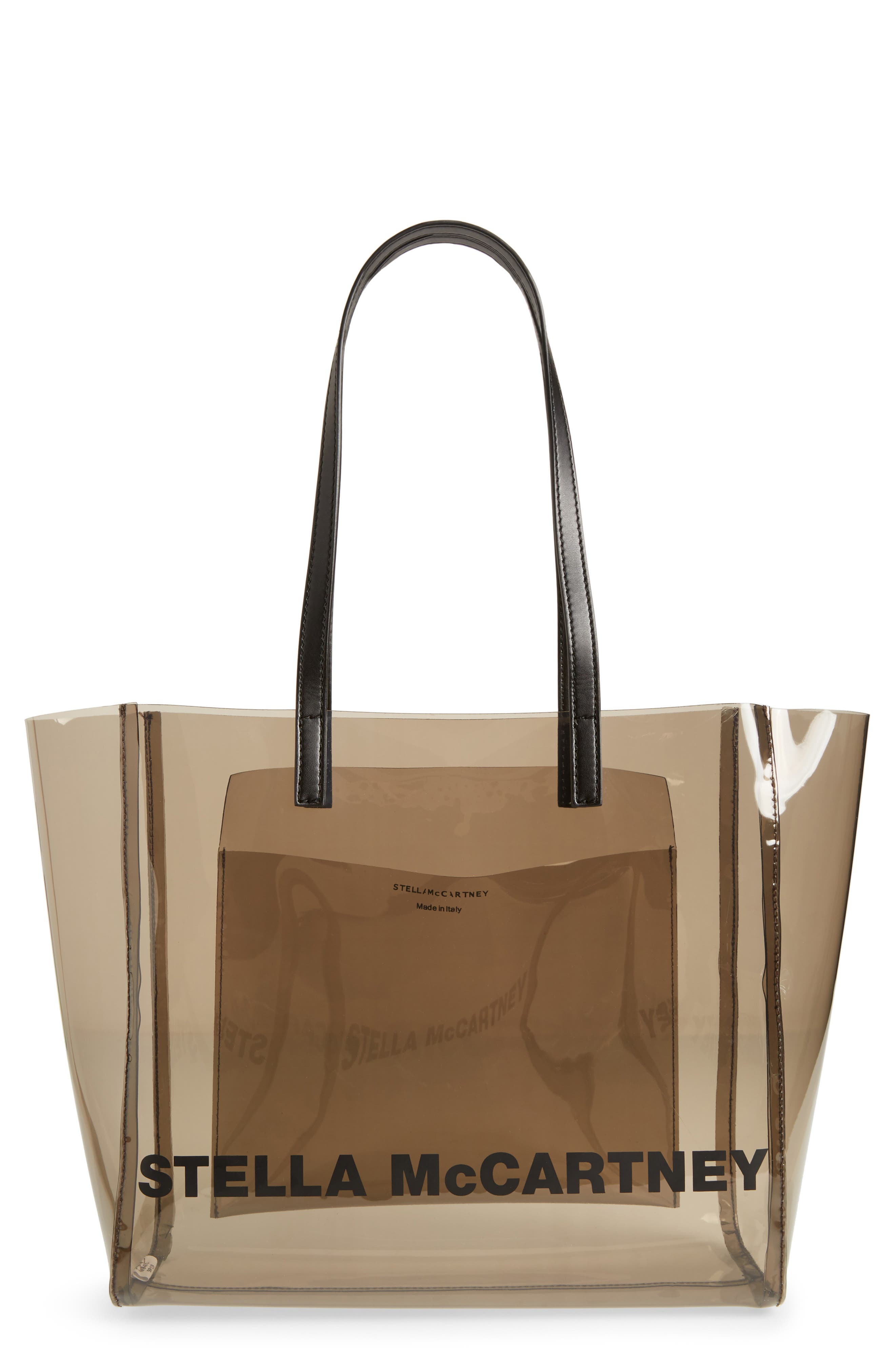 Stella Mccartney Clear Logo Tote - White