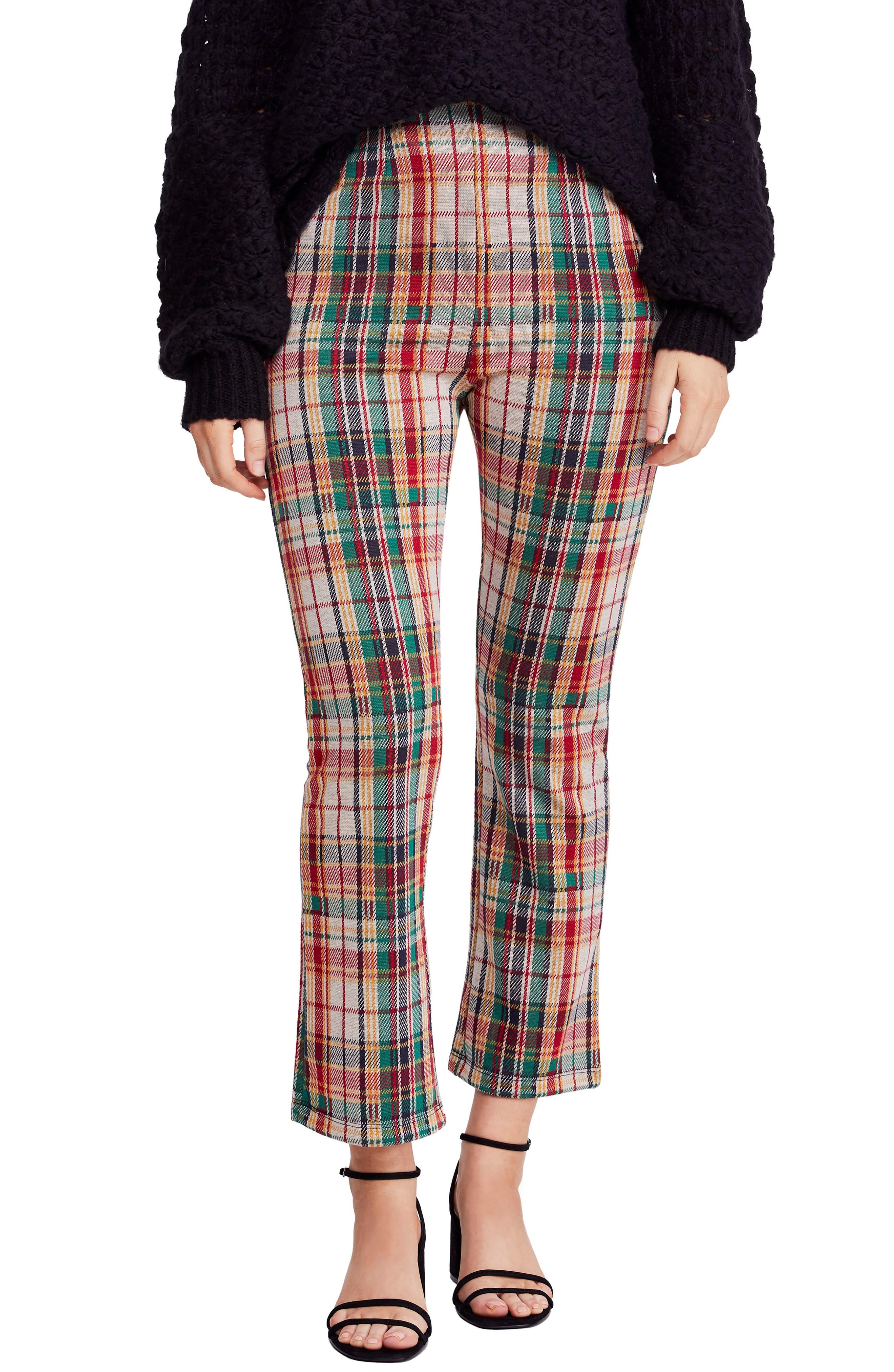 Free People Clean Crop Flare Pants, Green