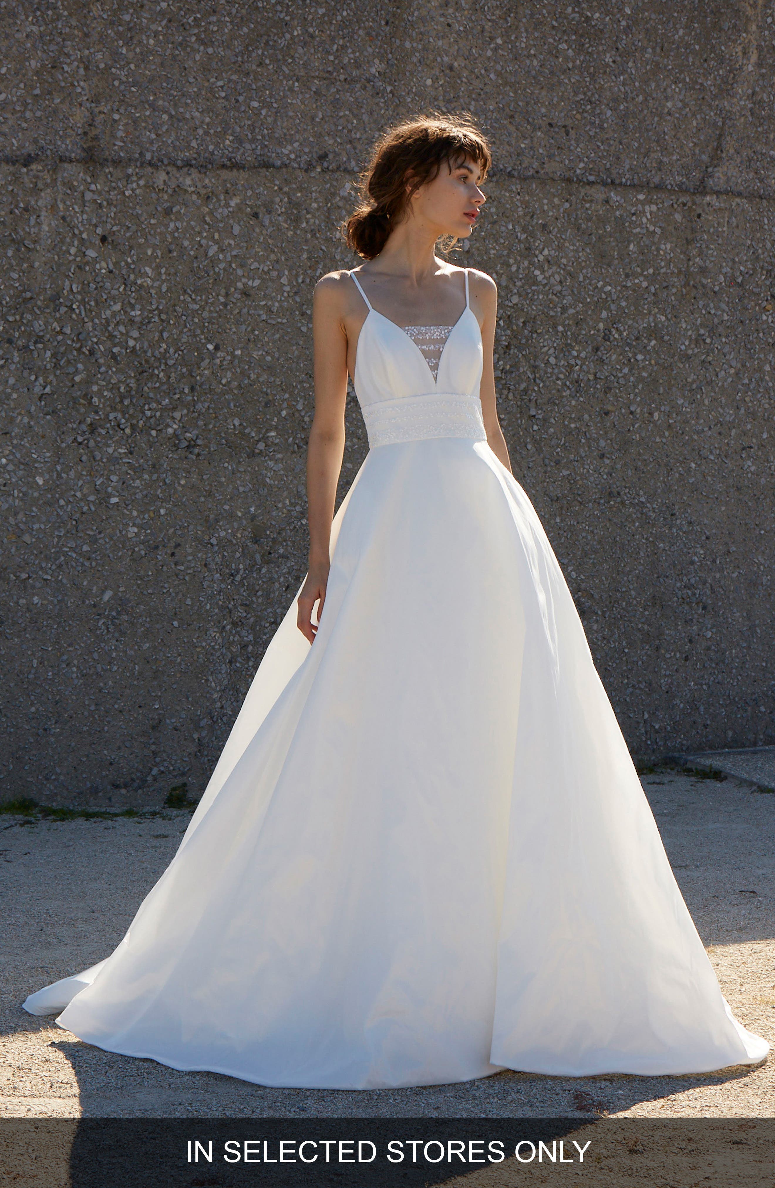 Nouvelle Amsale Esther Embellished Ballgown, Size IN STORE ONLY - White