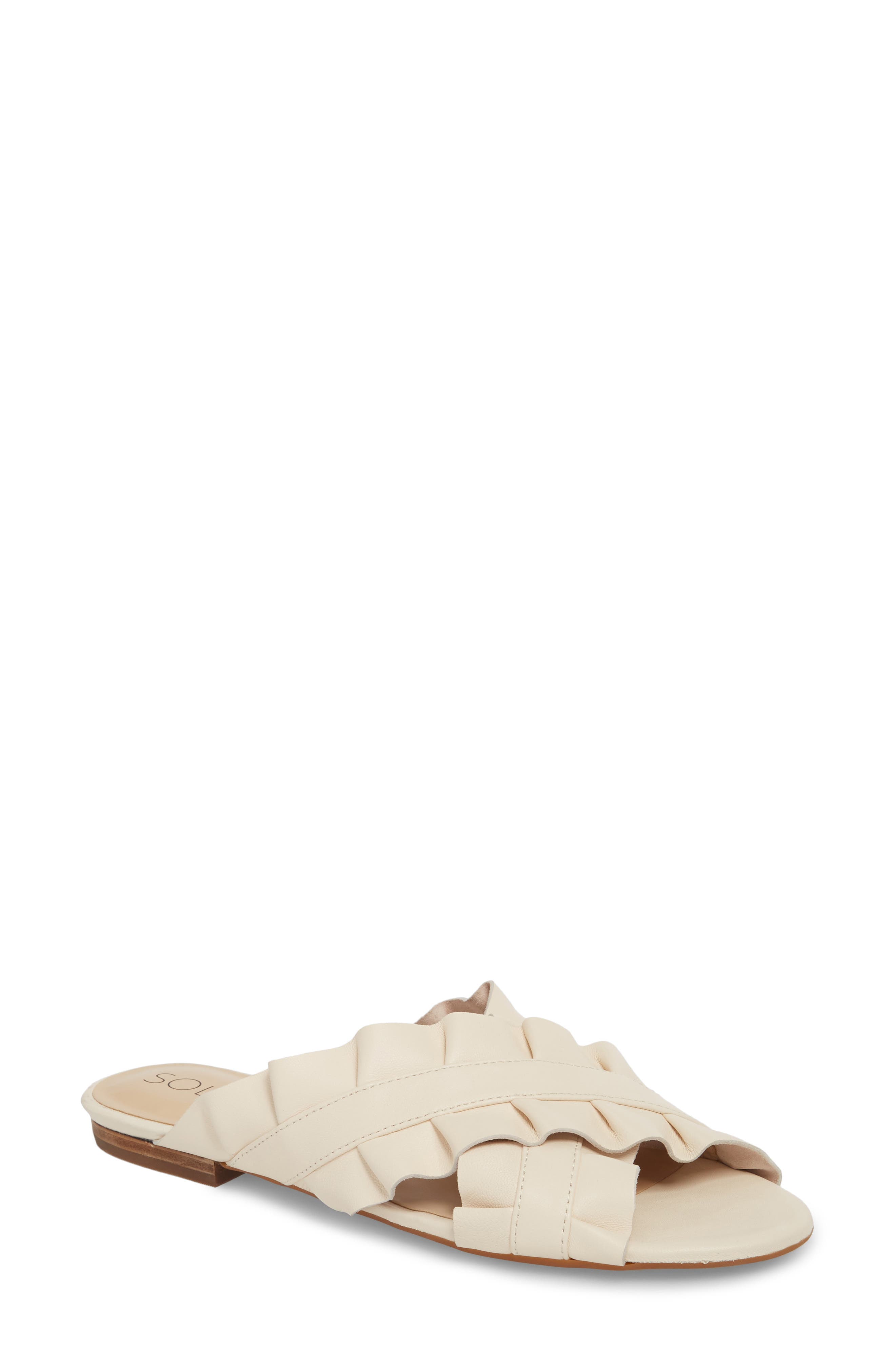 Sole Society Mandi Slide Sandal- White