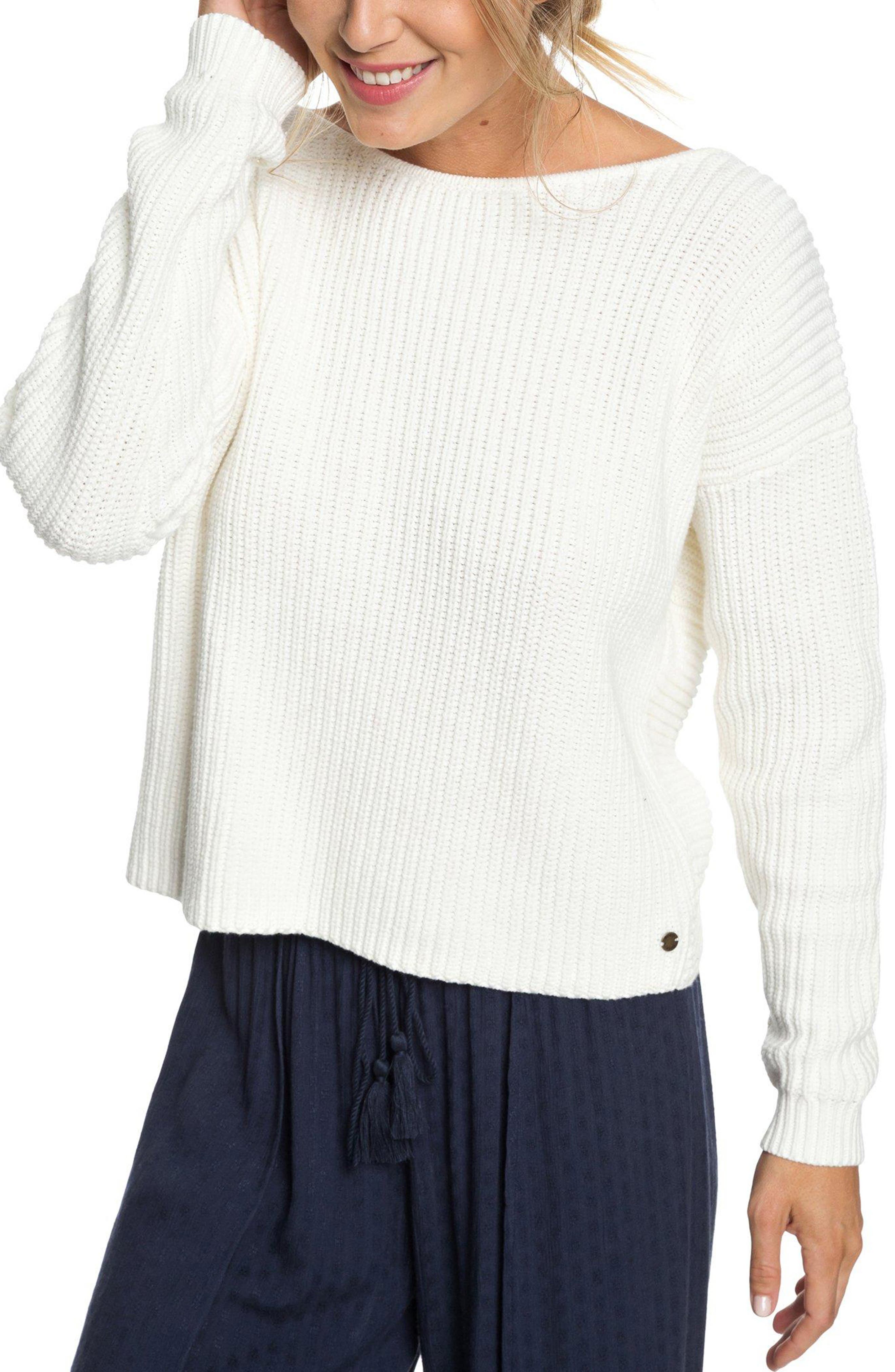 Roxy Bridge Sweater, White