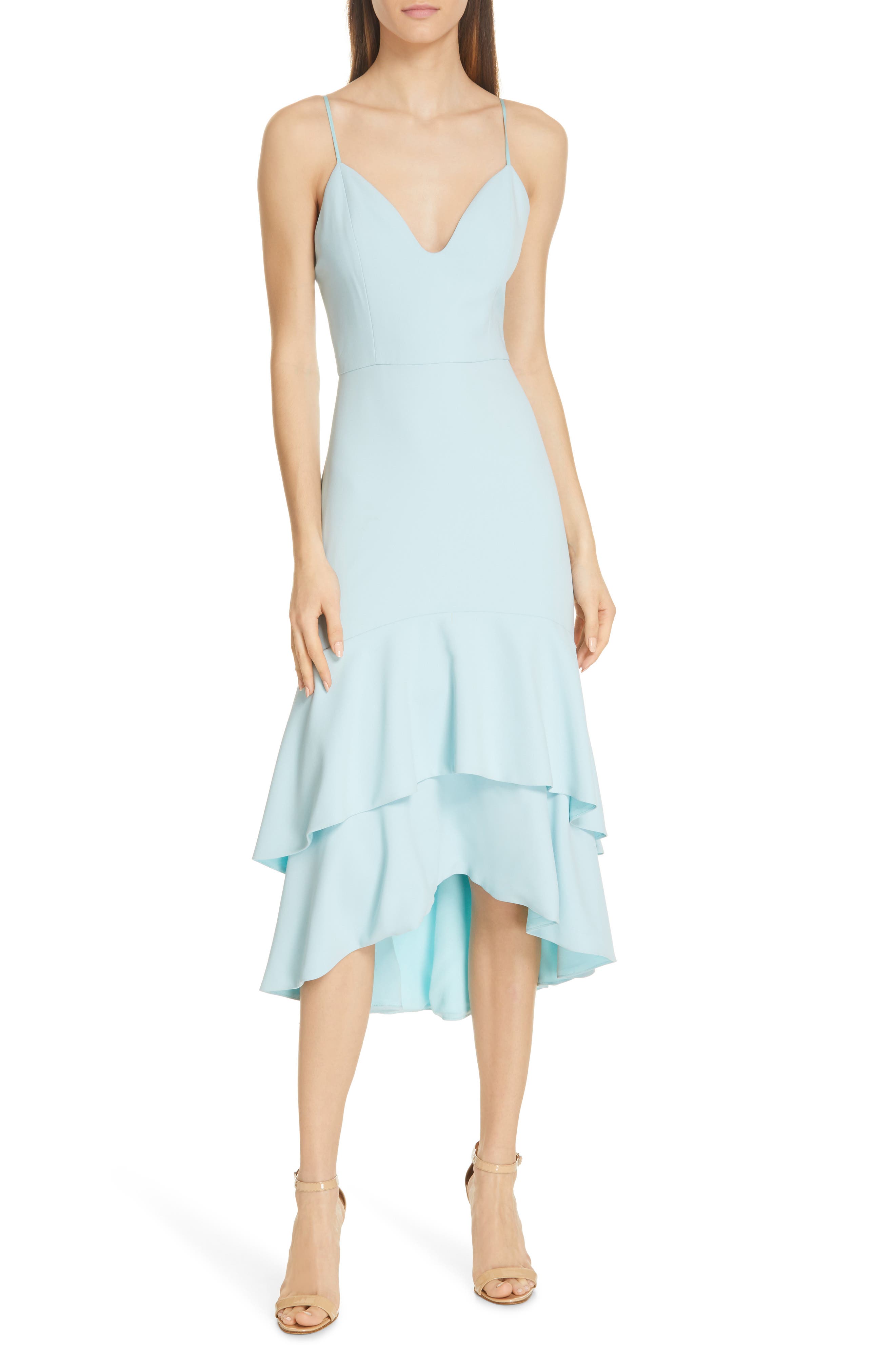 Alice + Olivia Amina Fitted Dress, Blue