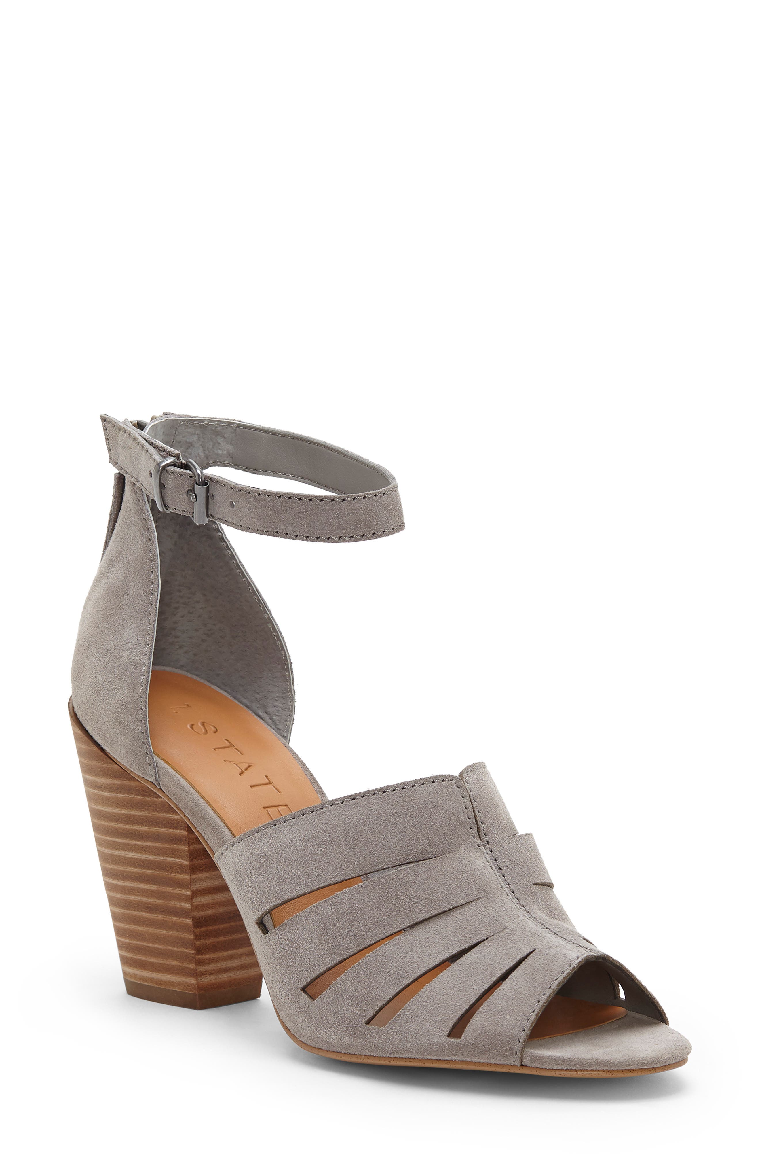 1.state Nallay Block Heel Sandal- Grey