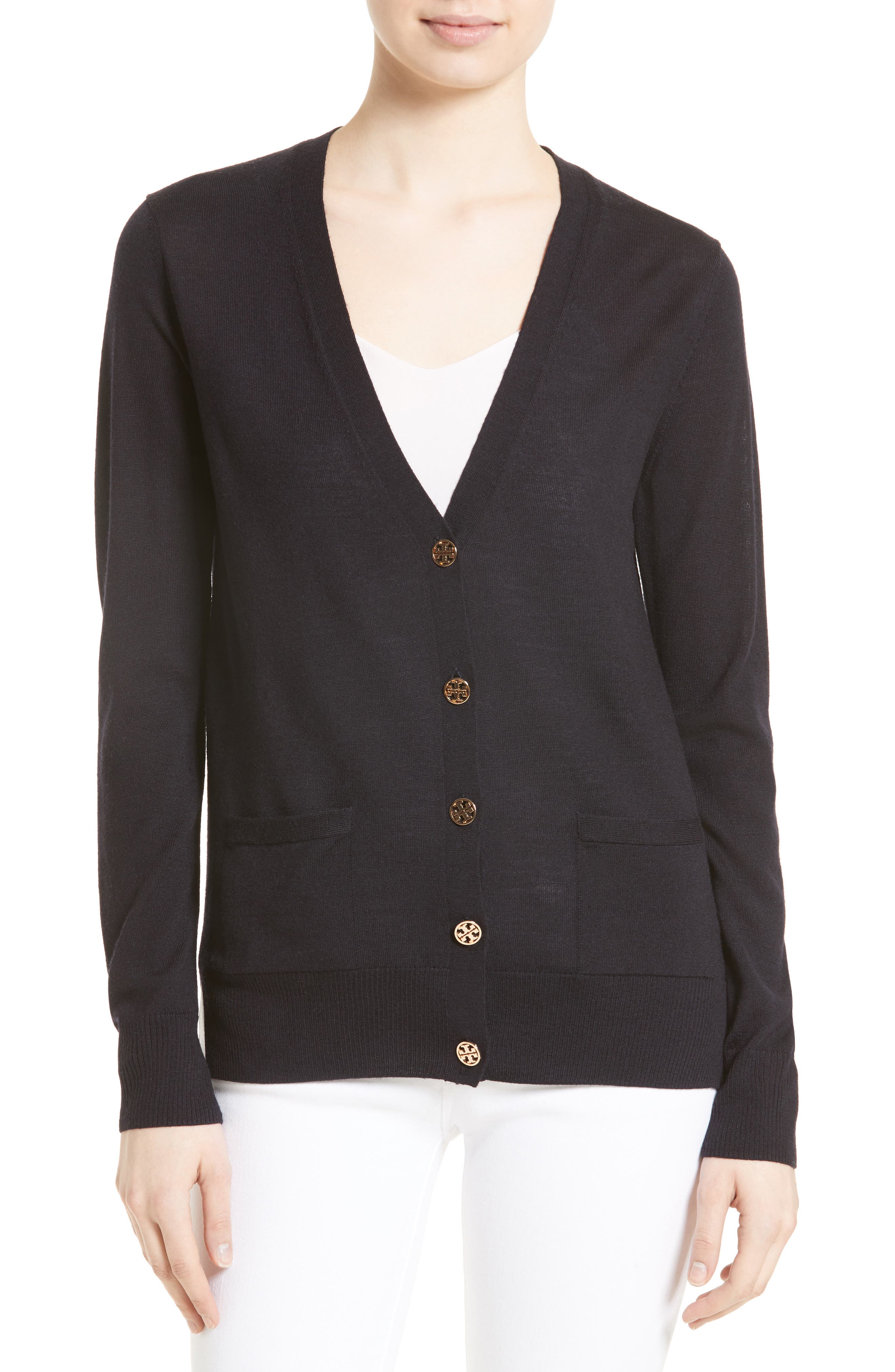Tory Burch Madeline Merino Wool Cardigan