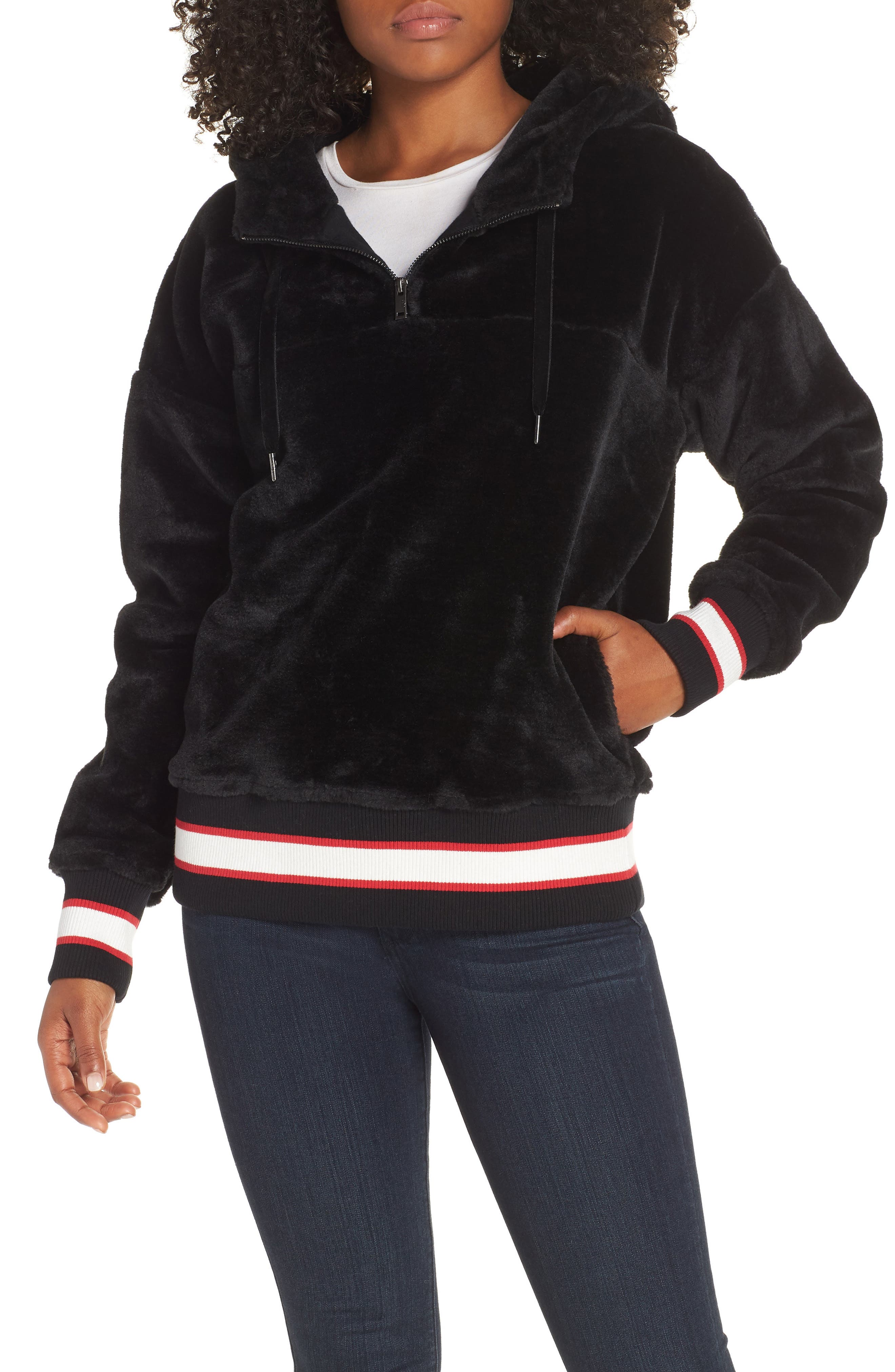 Ugg Kailani High Pile Fleece Hoodie, Black