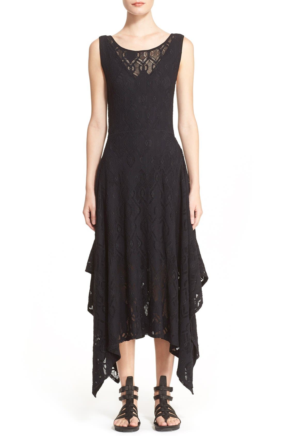 Fuzzi Handkerchief Hem Lace Dress Nordstrom