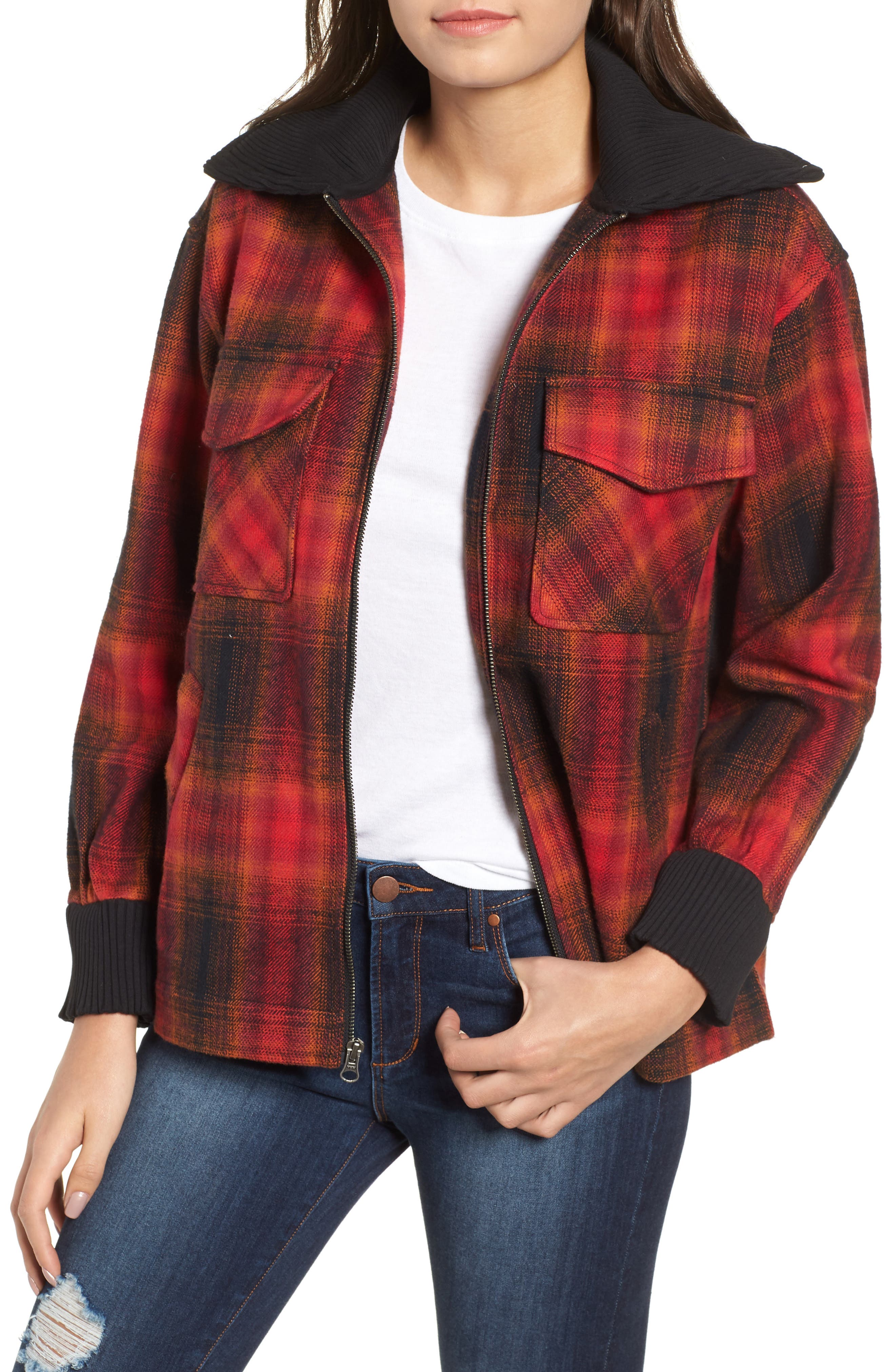 BP. Plaid Barn Jacket Nordstrom