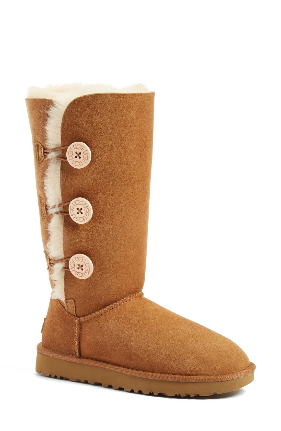 Ugg Bailey Button Triplet Ii Genuine Shearling Boot, Brown