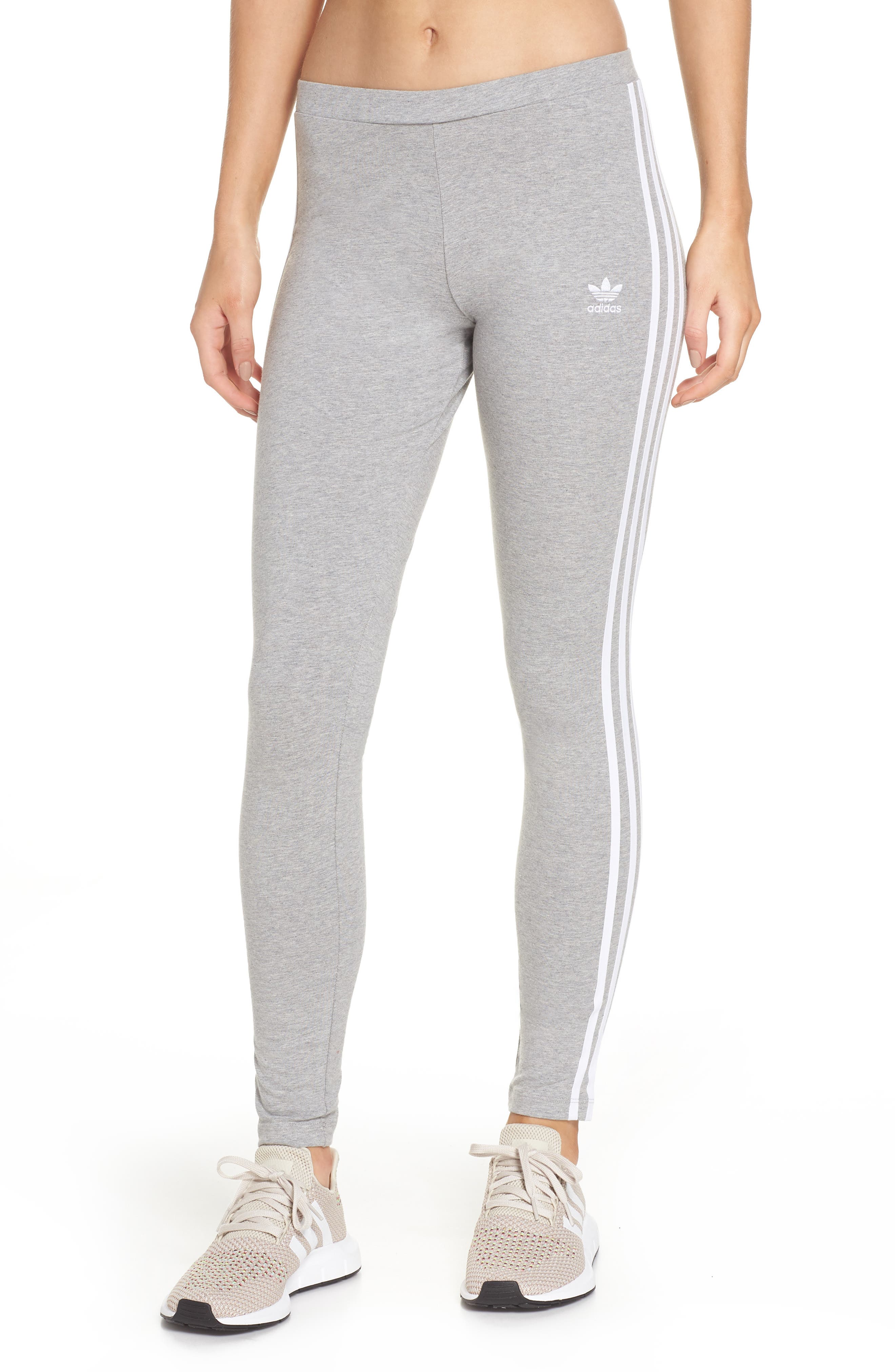 UPC 190311544352 product image for Women's Adidas 3-Stripes Tights, Size Small - Grey | upcitemdb.com