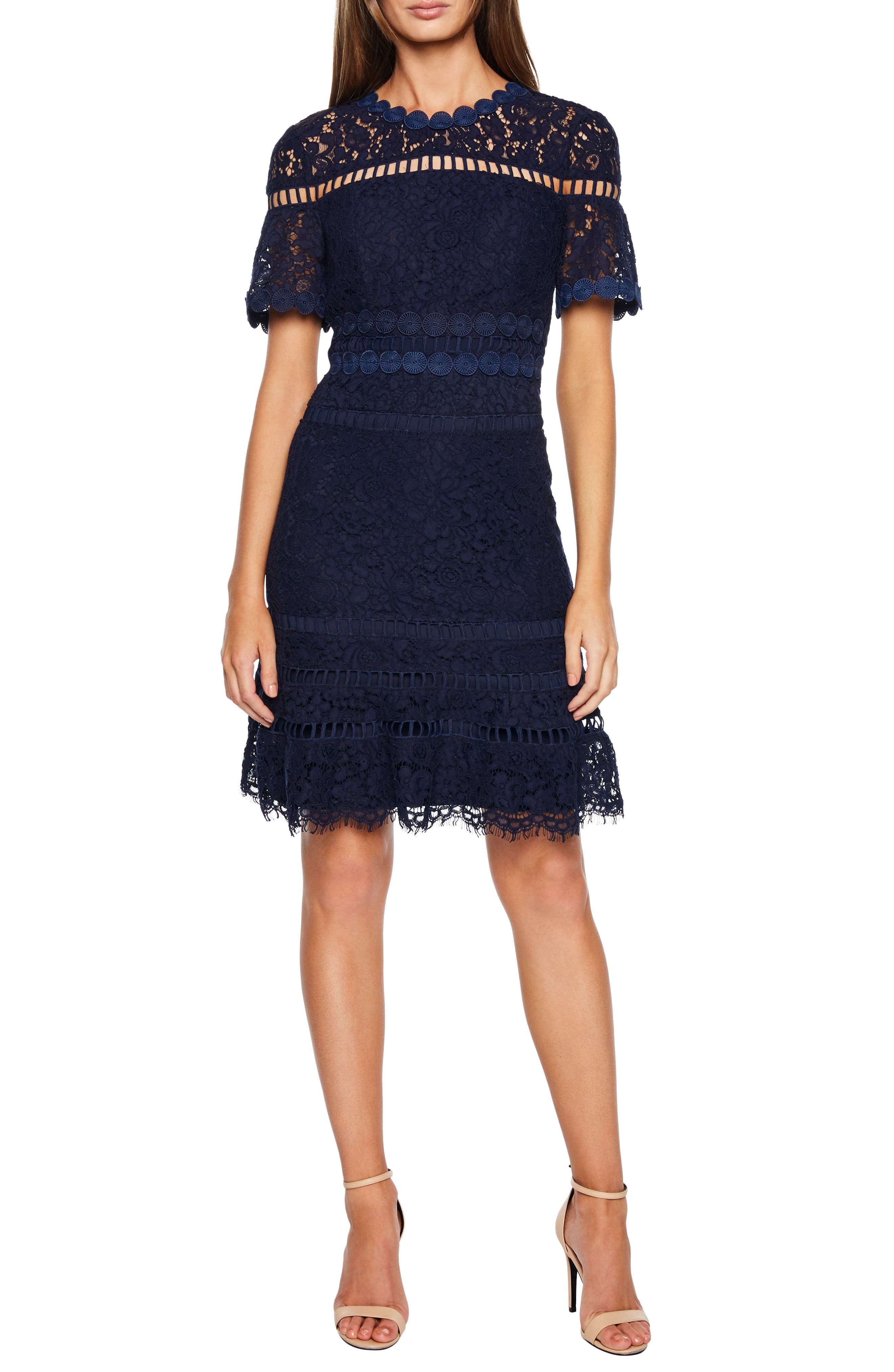 Bardot Eloise Lace Dress, Blue